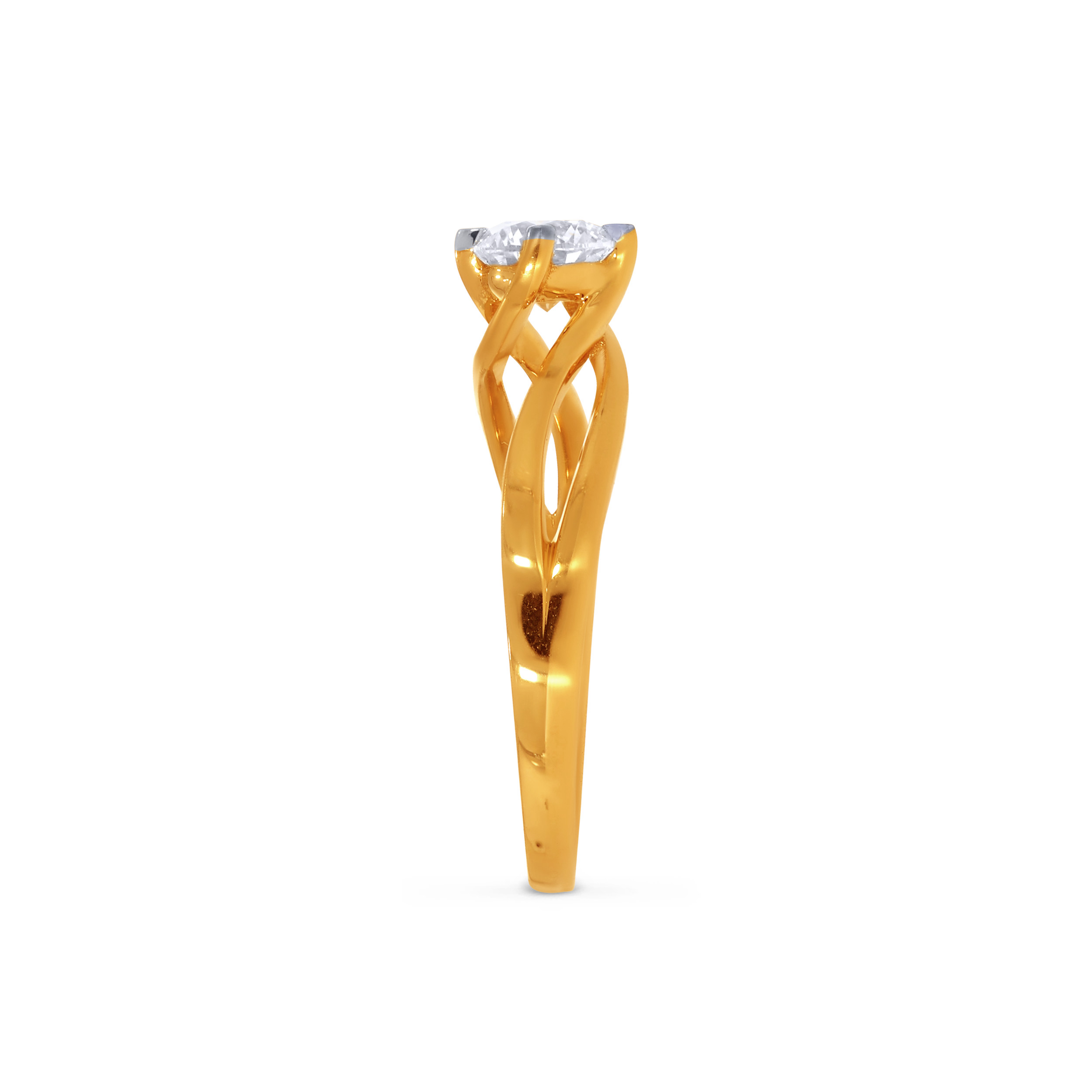 18K Yellow Gold Solitaire Ring-DLR-D000767791 - Senco Gold and Diamonds