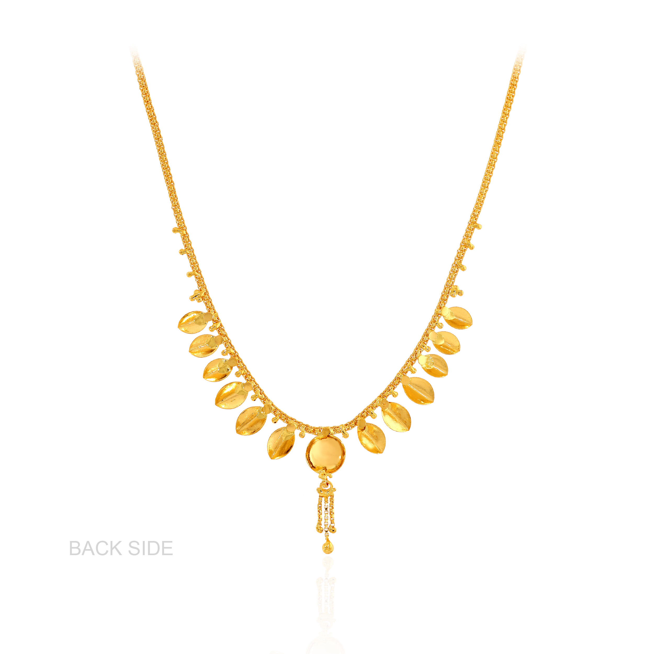 22K Yellow Gold Sleek Necklace-GN-D000709907 - Senco Gold and Diamonds