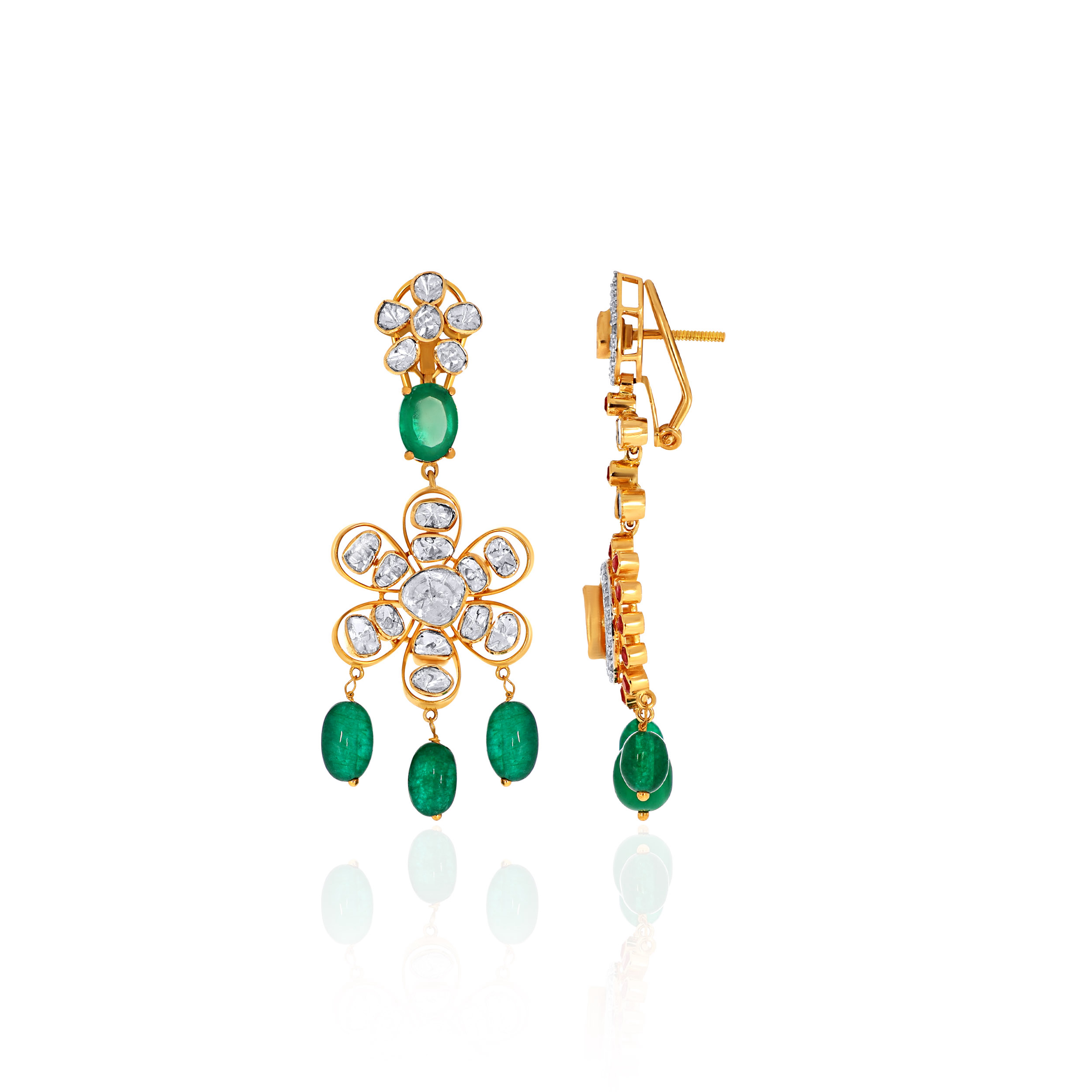 18K Yellow Gold Earrings-DT-D000785292 - Senco Gold and Diamonds