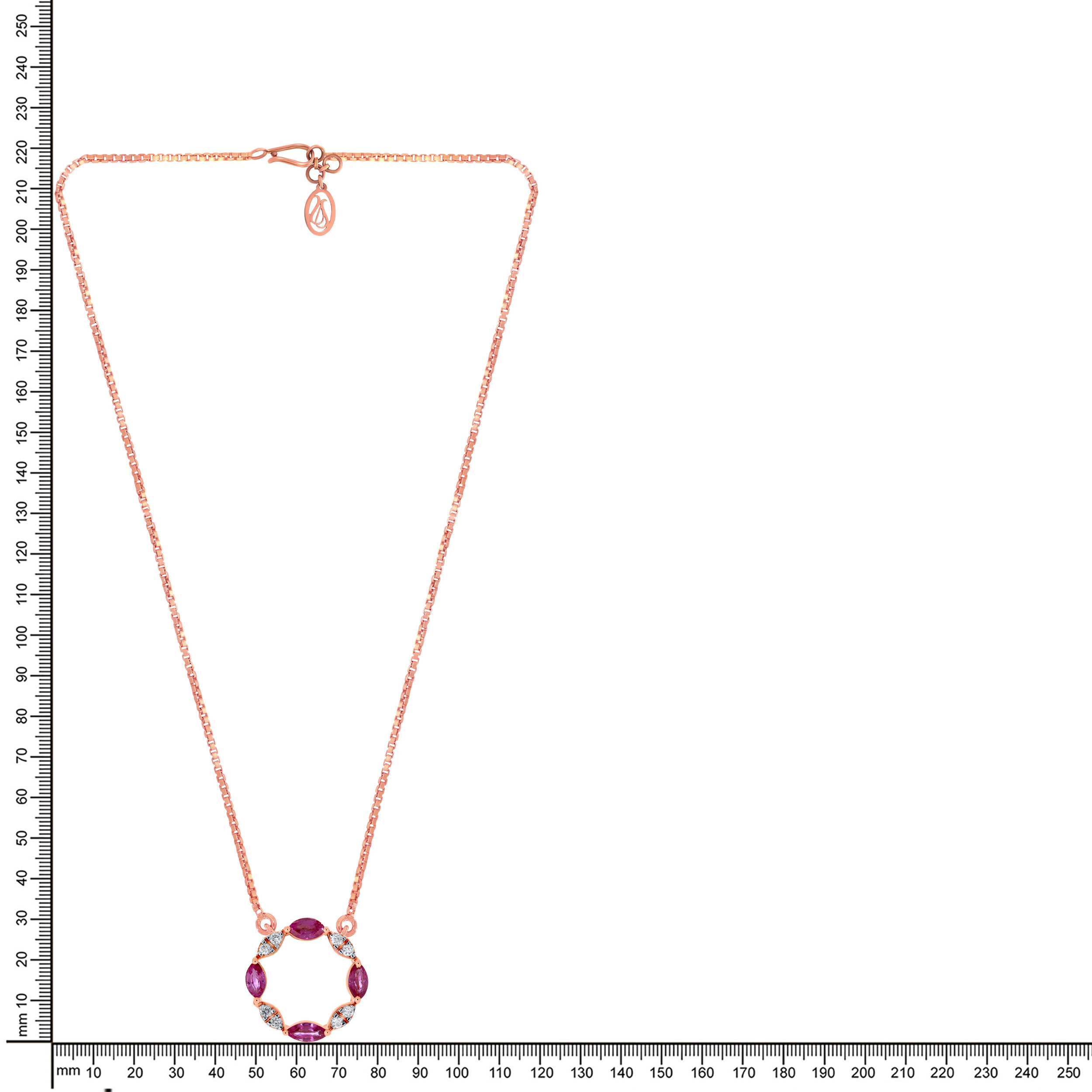 Radiant Marquise Diamond Chain Pendant  - Senco Gold and Diamonds