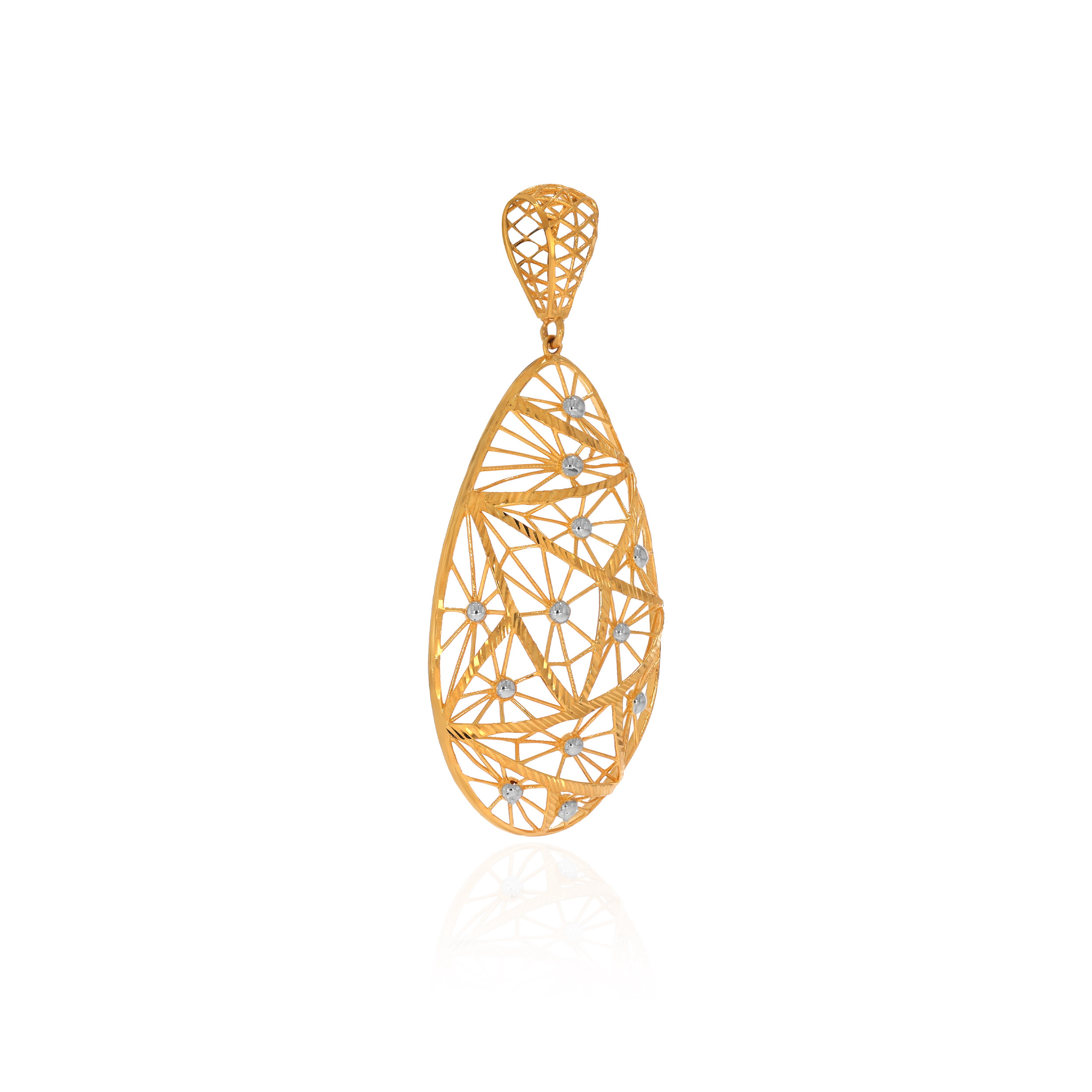 18K Yellow Gold Fancy Gold Pendant-GPN-D000721299 - Senco Gold and Diamonds