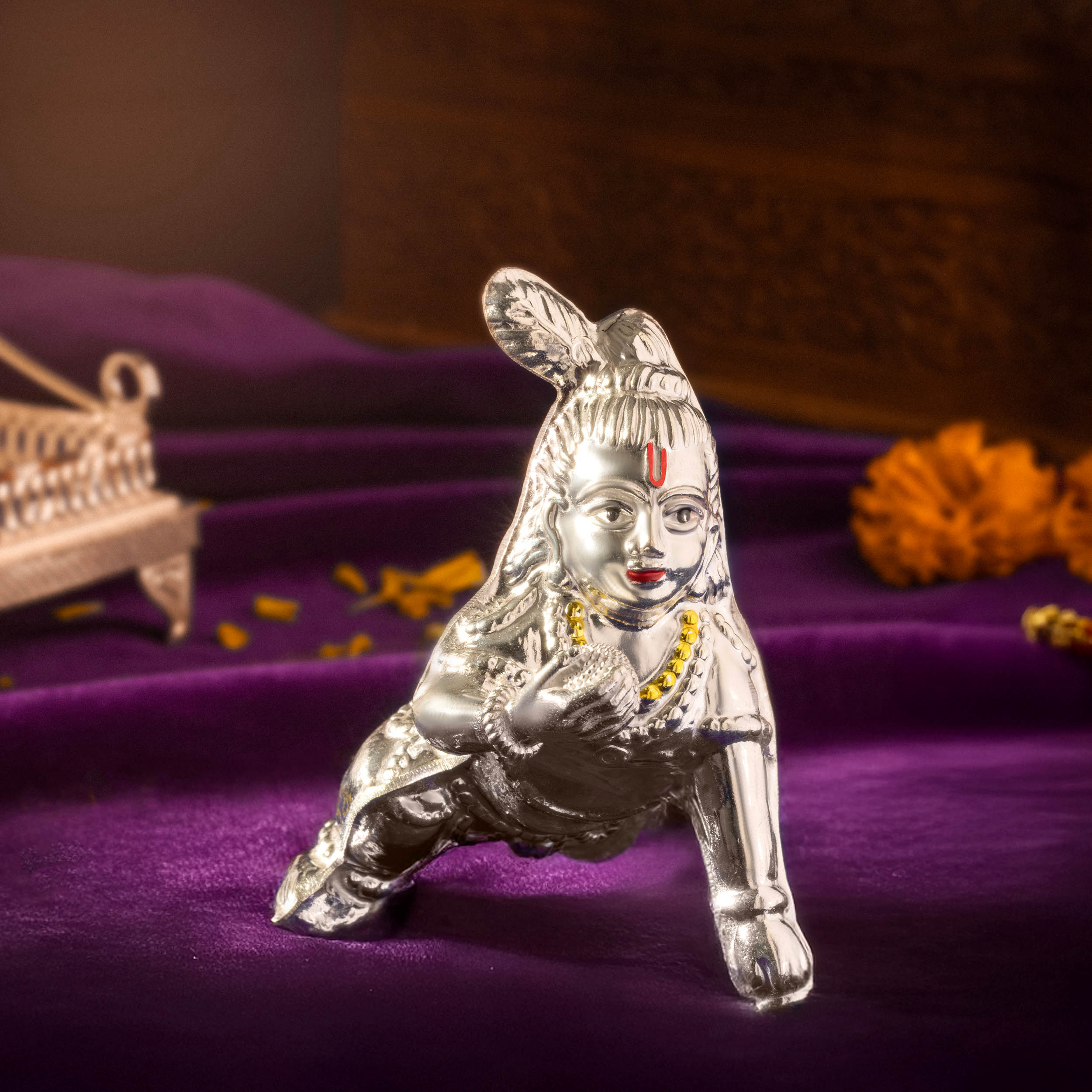 Blissful Silver Bal Gopal - Senco Gold and Diamonds