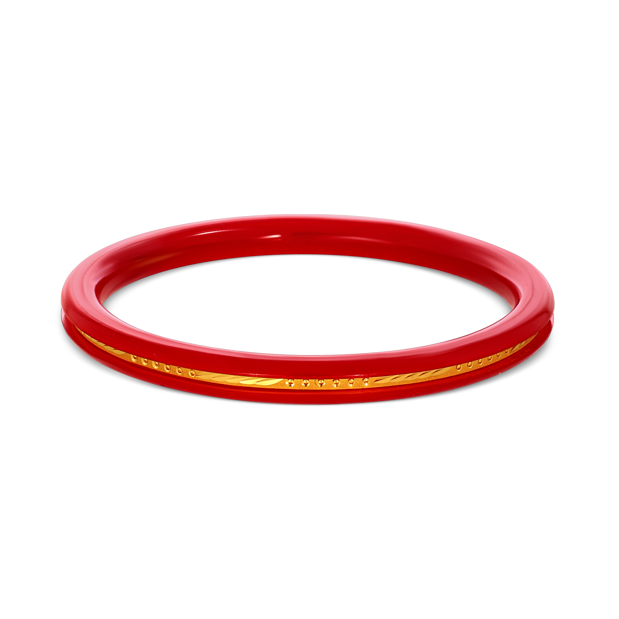 Ethnic Charm Gold Pola Bangle - Senco Gold and Diamonds