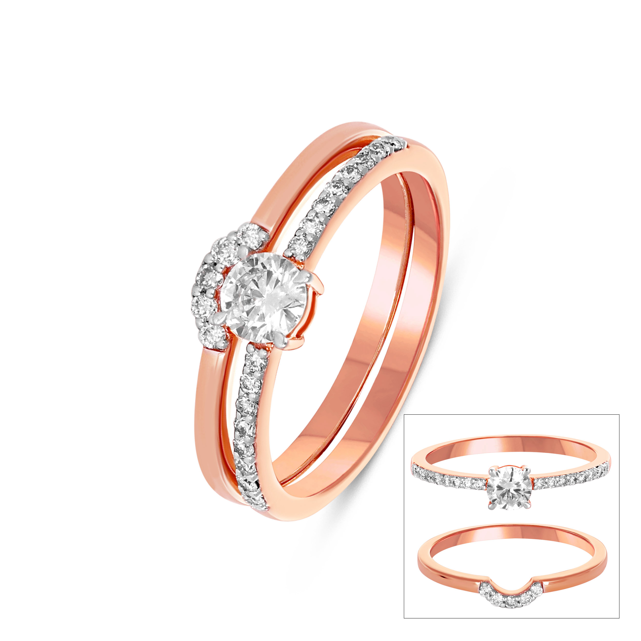 Promise & Embrace Diamond Ring Set - Senco Gold and Diamonds