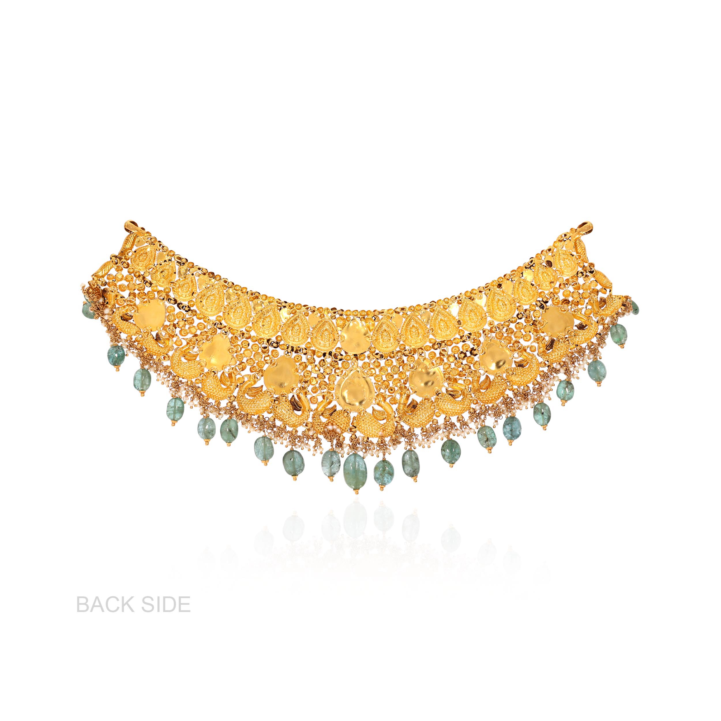 22K Yellow Gold Kundan Necklace-GN-D000788412 - Senco Gold and Diamonds