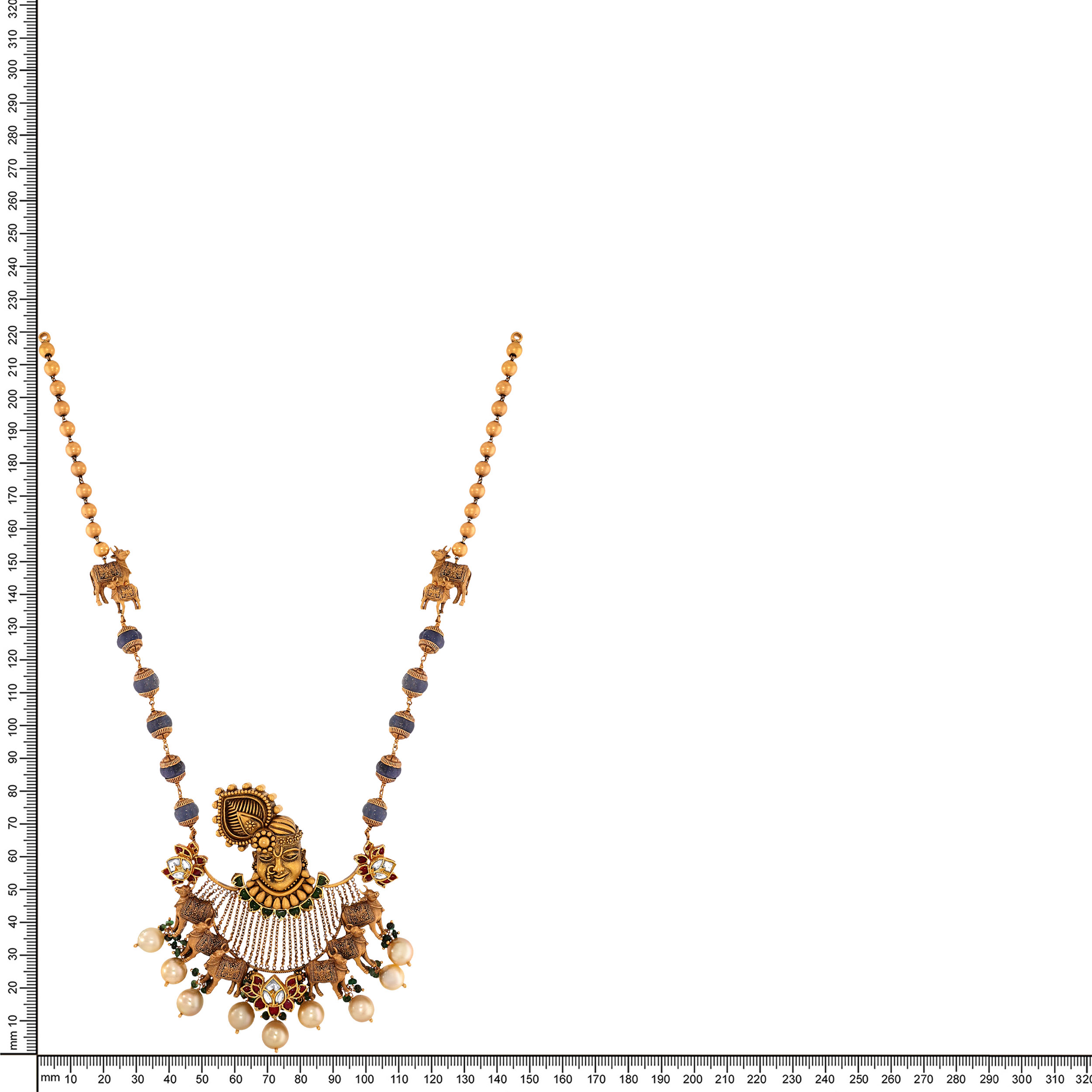 22K Yellow Gold Kundan Necklace-GN-D000788431 - Senco Gold and Diamonds