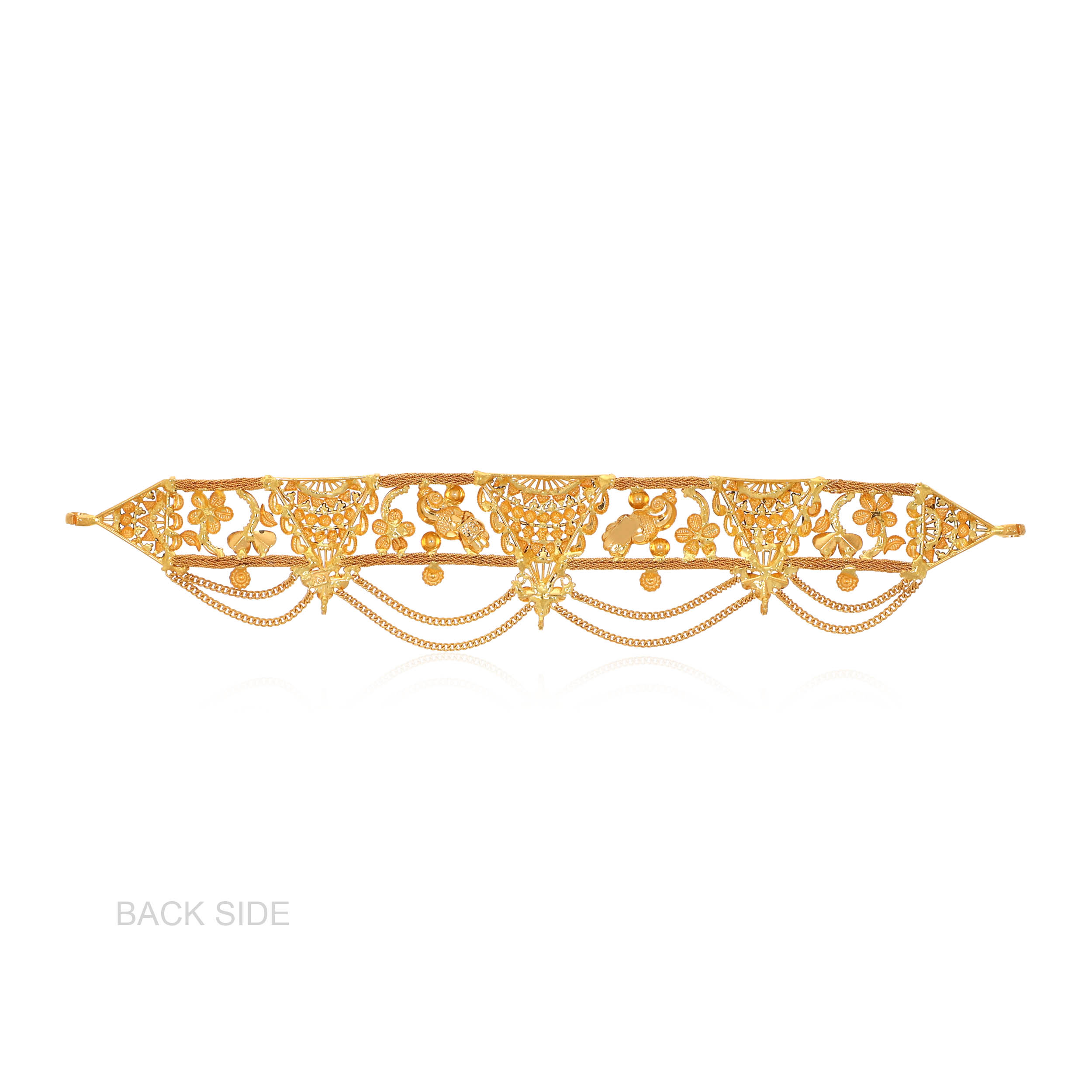 Mayurakshi Antique Gold Choker Necklace - Senco Gold and Diamonds