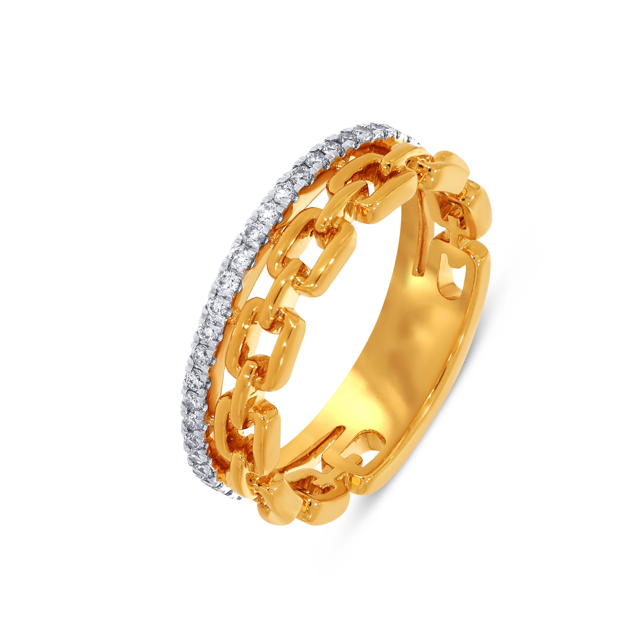 18K Yellow Gold Diamond Ring-DLR-D000772732 - Senco Gold and Diamonds