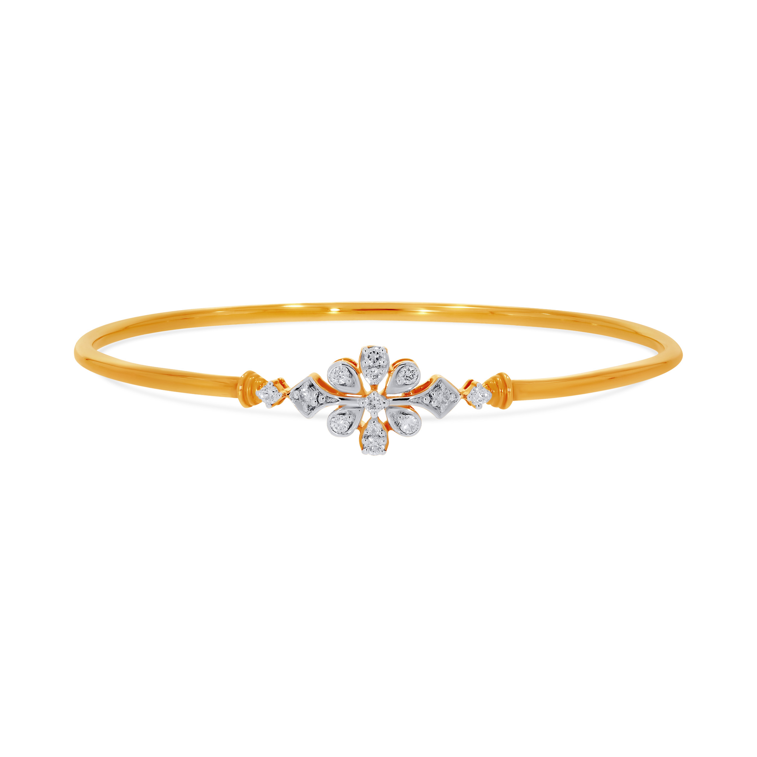 Sparkling Floret Diamond Noa Bangle - Senco Gold and Diamonds