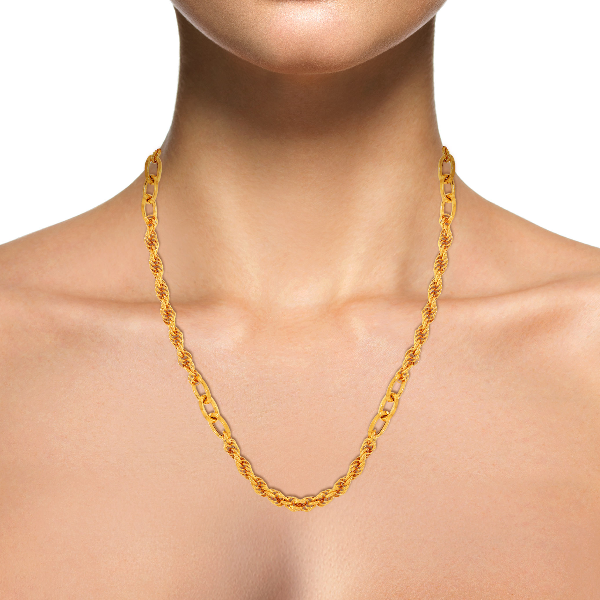 Opulent Radiance Unisex Gold Chain - Senco Gold and Diamonds