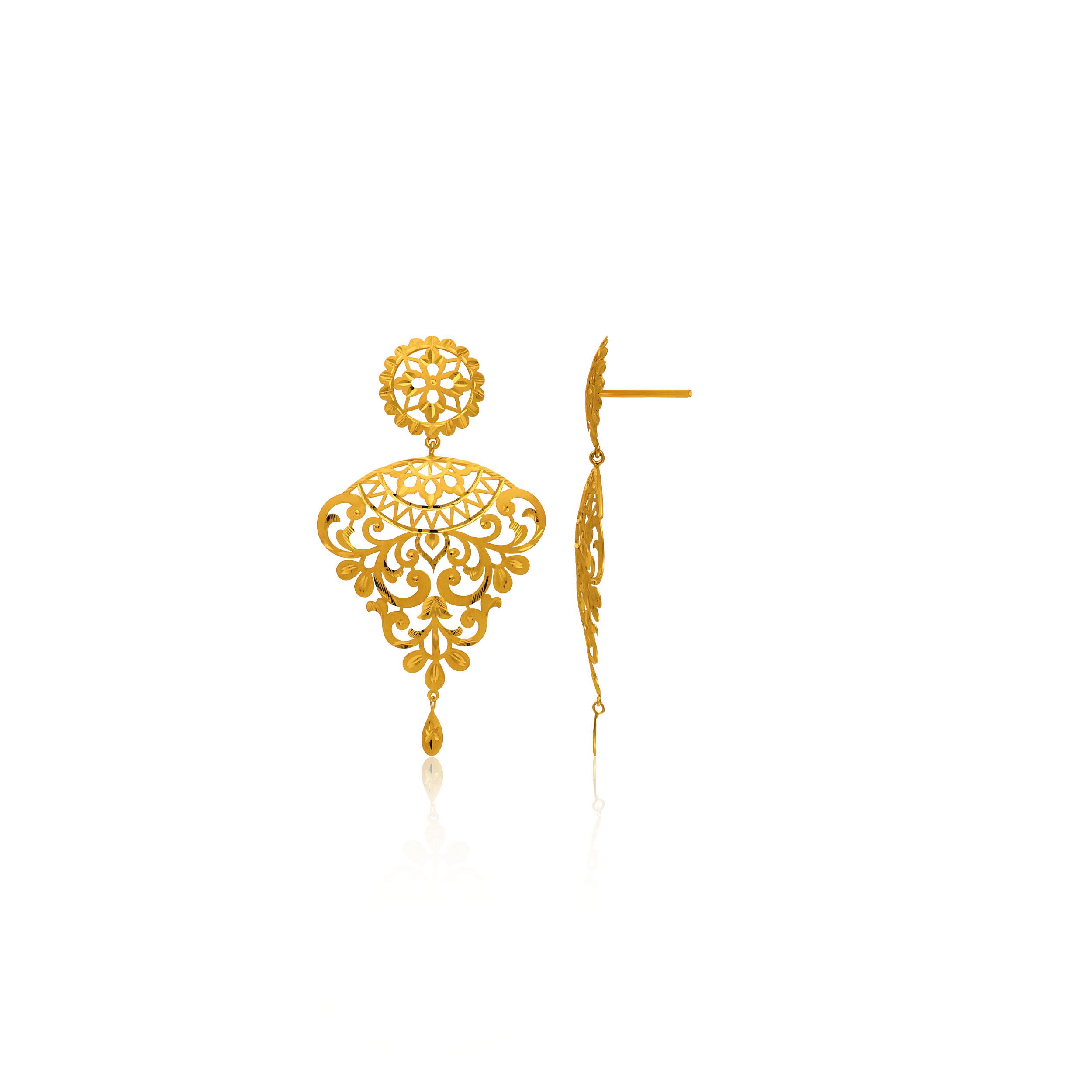 Royal Art Gold Earrings - Senco Gold and Diamonds