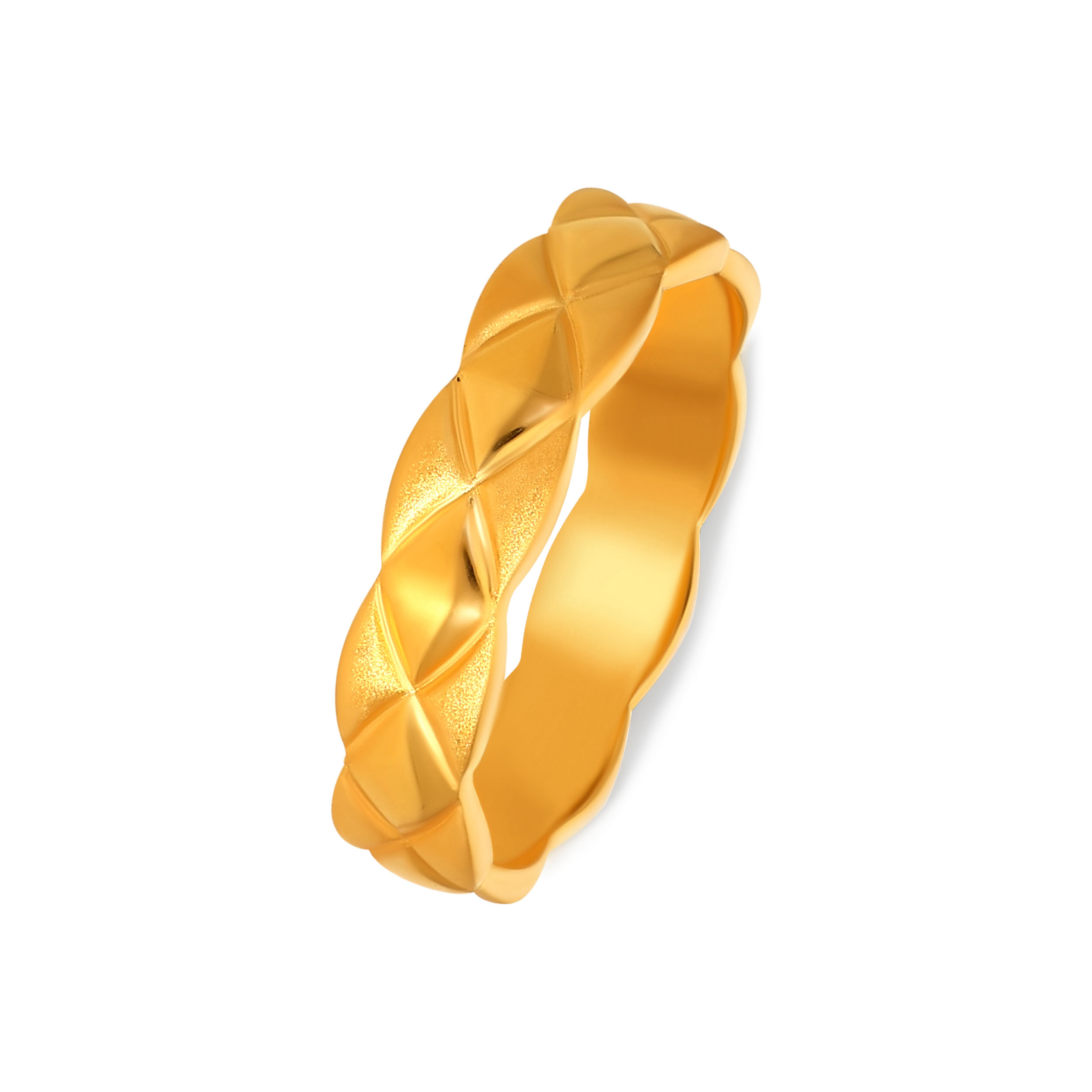 Luminous Facet Men's Gold Ring - Senco Gold and Diamonds