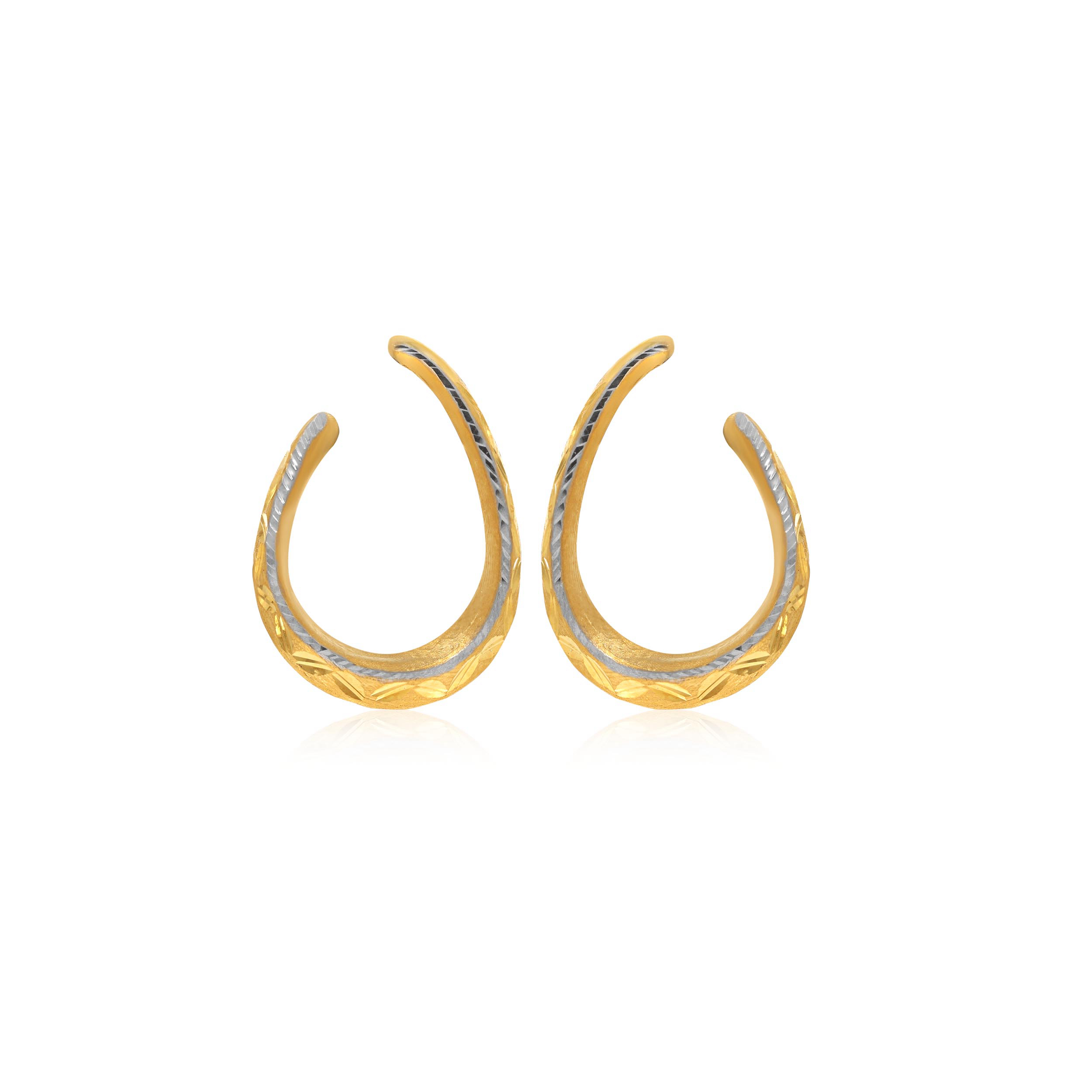 Empowering Emblem Gold Earrings - Senco Gold and Diamonds