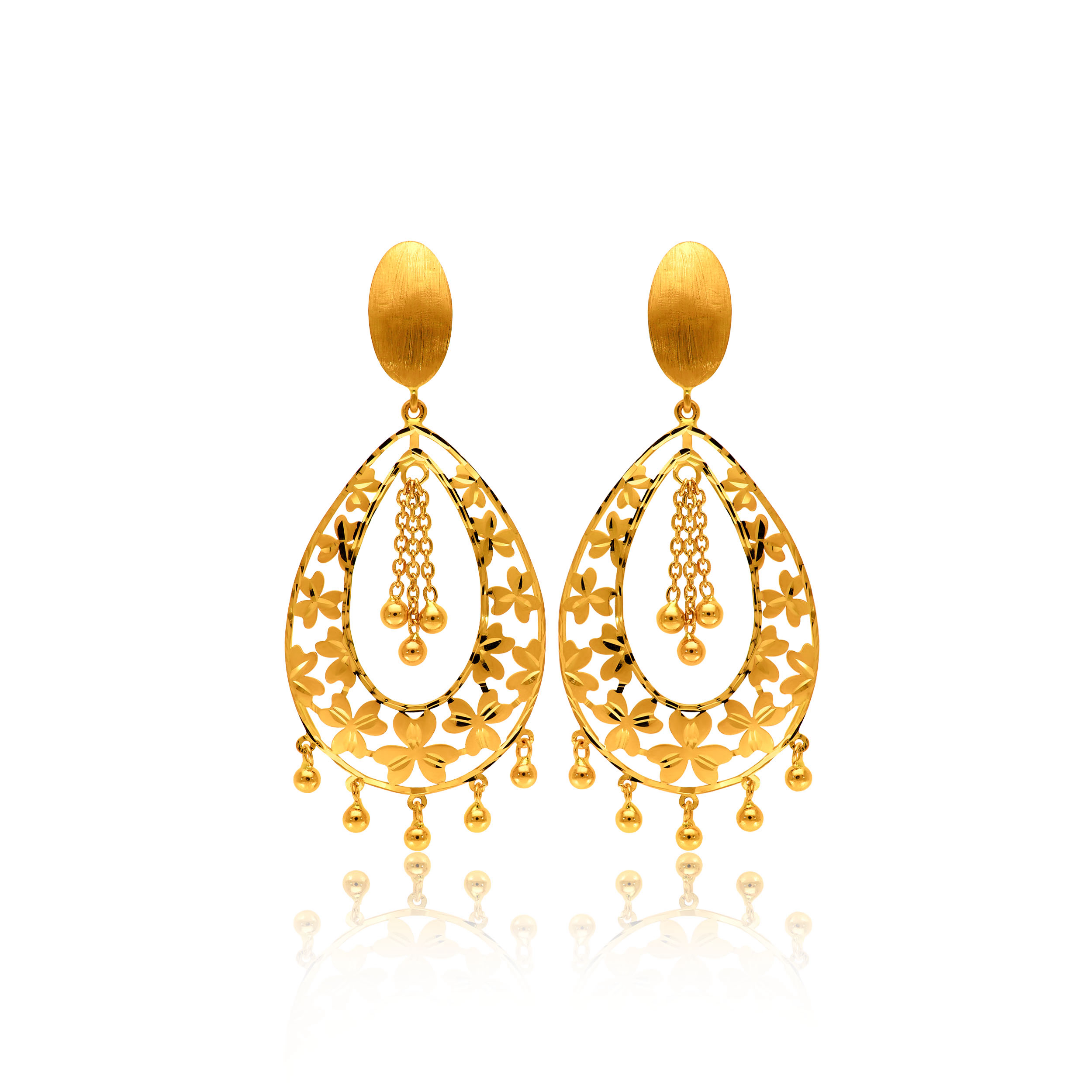 22K Yellow Gold Earrings-GP-SAD0005658 - Senco Gold and Diamonds