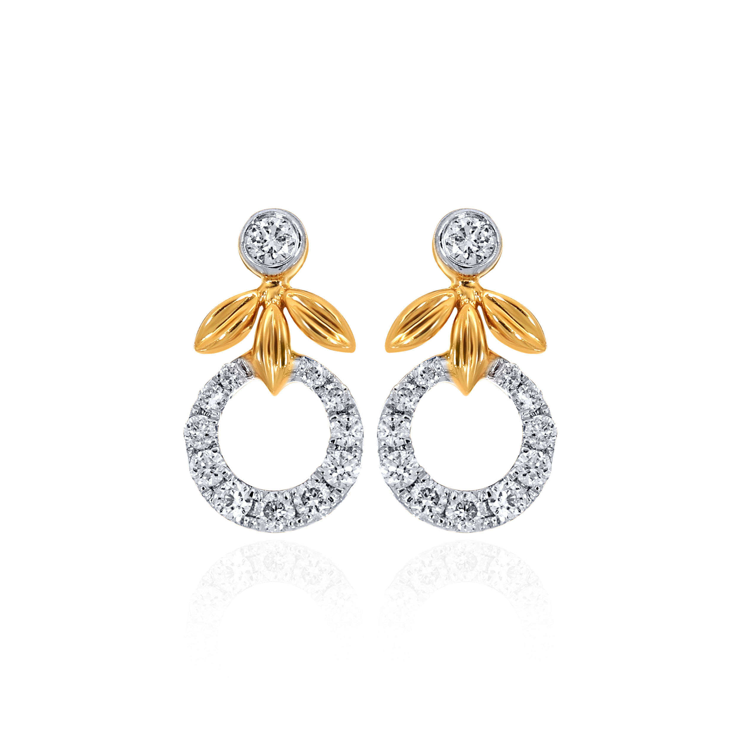 Petal Halo Diamond Earrings - Senco Gold and Diamonds