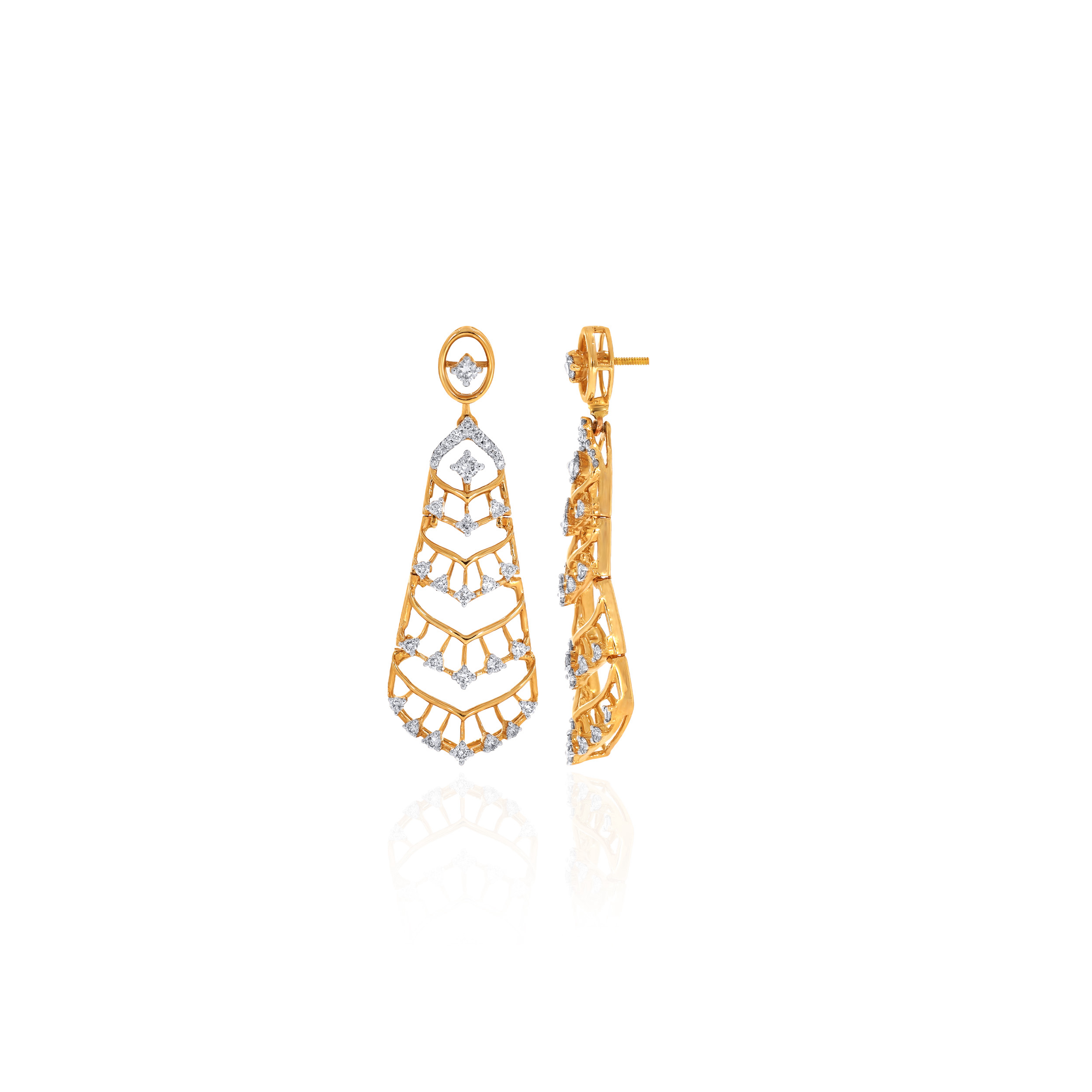 Glamorous Precision Diamond Earrings - Senco Gold and Diamonds