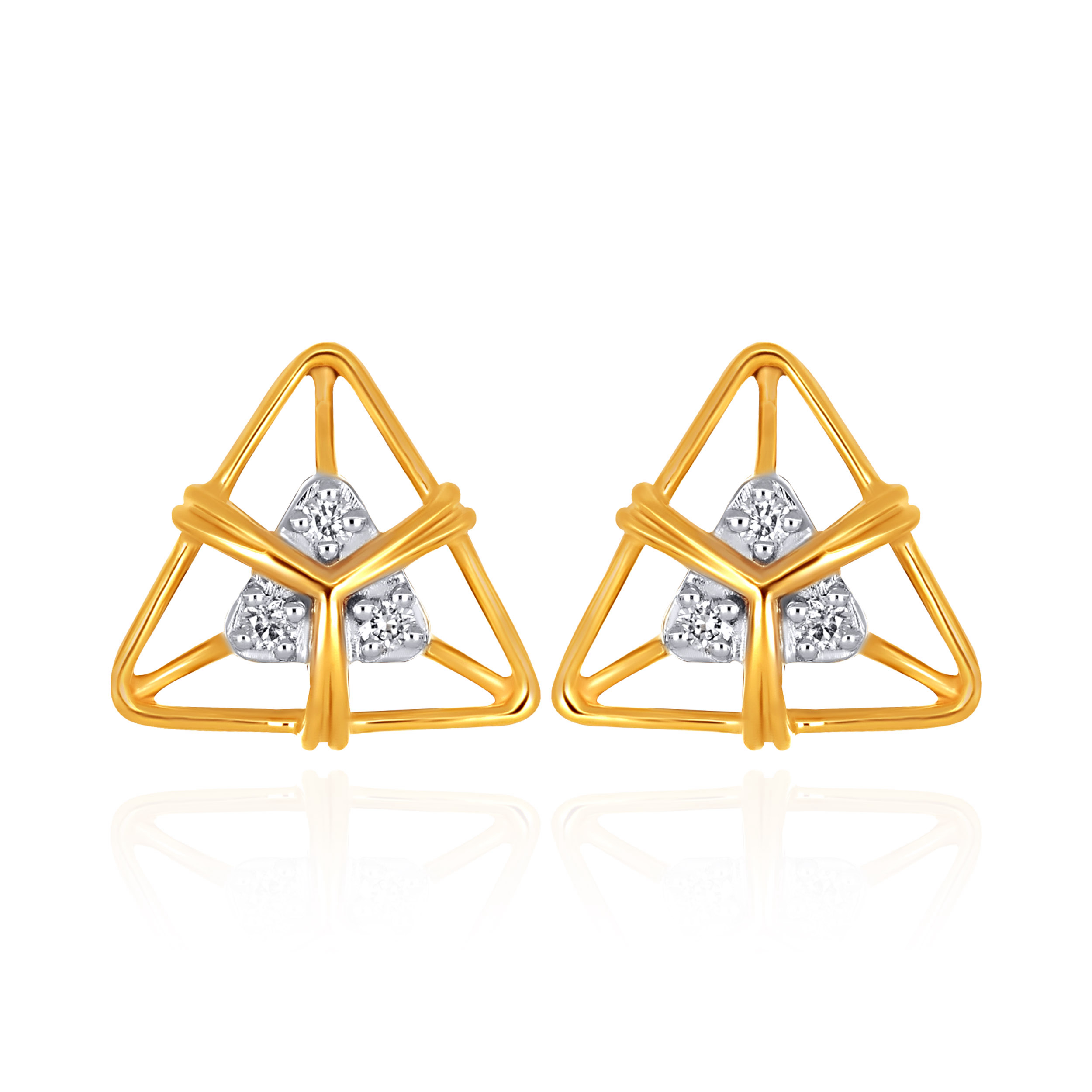 Nested Sparkle Diamond Studs - Senco Gold and Diamonds