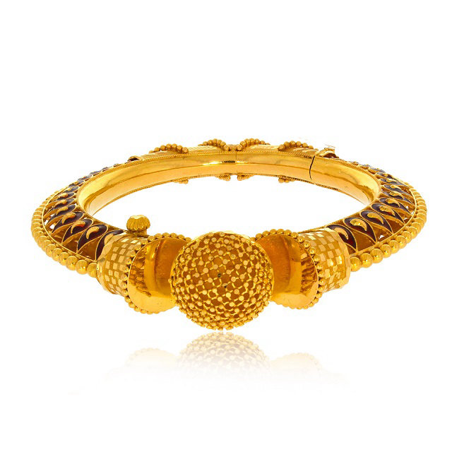 Creative Appeal Gold Mukh Bangle - Senco Gold and Diamonds