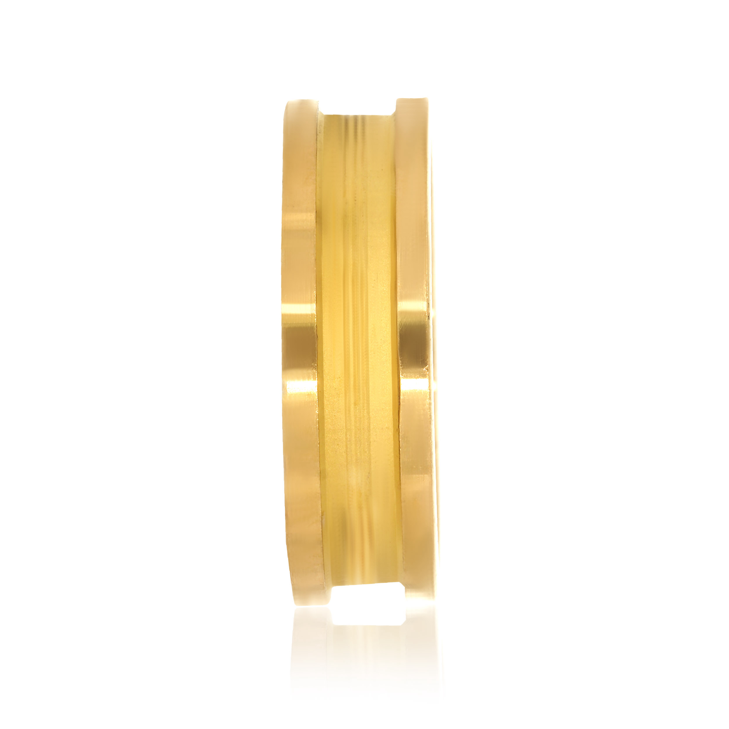 The Solid Wheel Structured Men's Gold Band Ring - Senco Gold and Diamonds