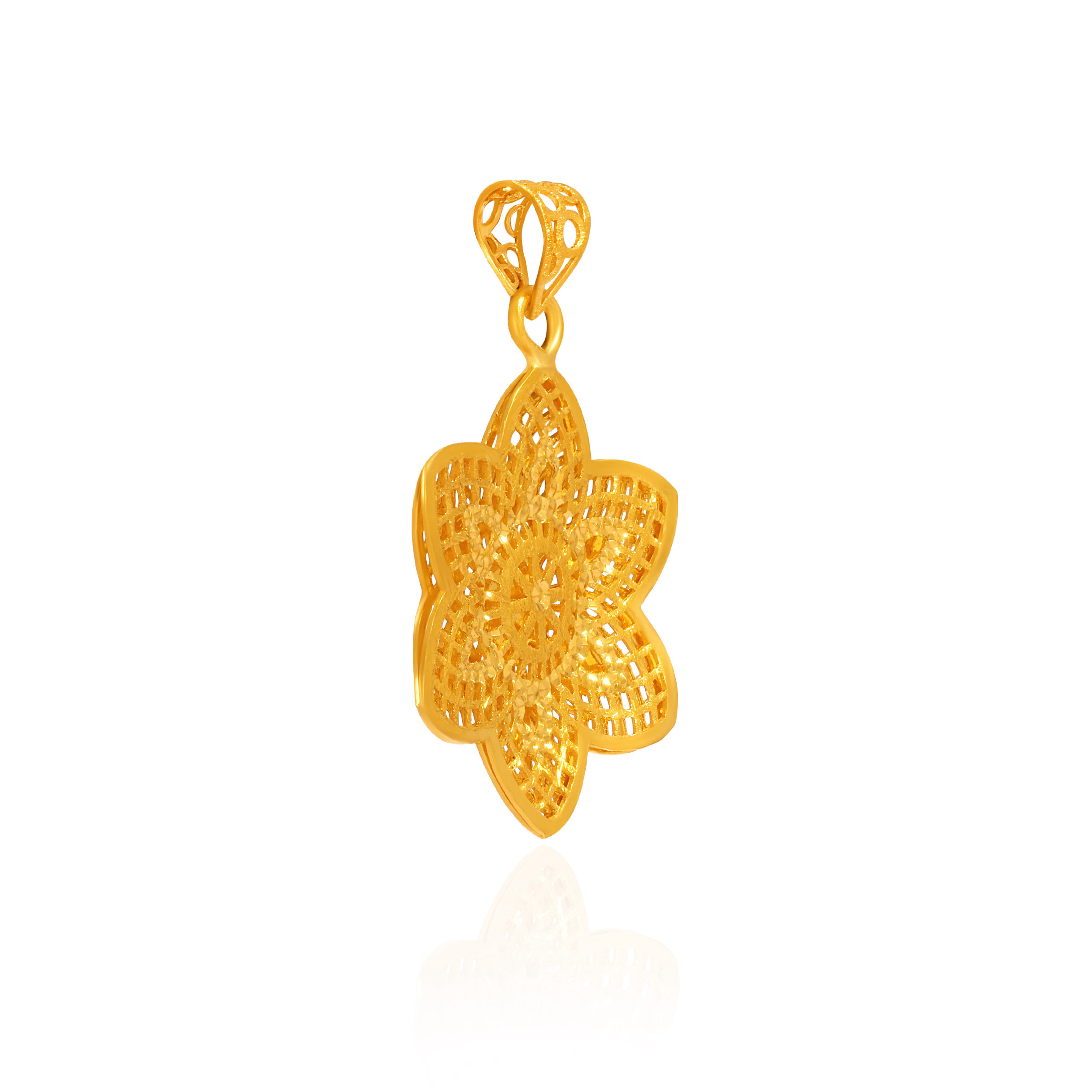 Saanvi Rangoli Gold Pendant - Senco Gold and Diamonds