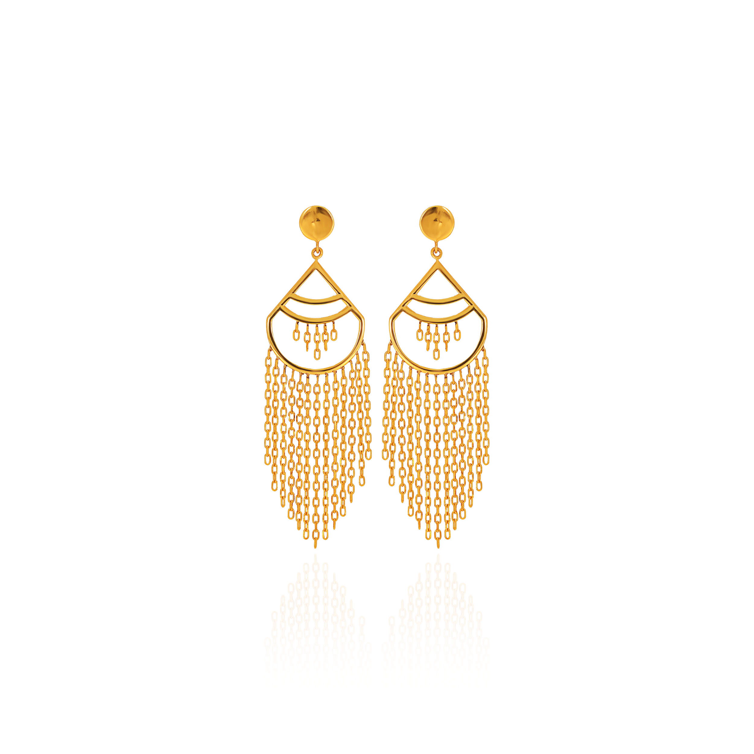 Versatile Fringe Gold Drop Earrings - Senco Gold and Diamonds