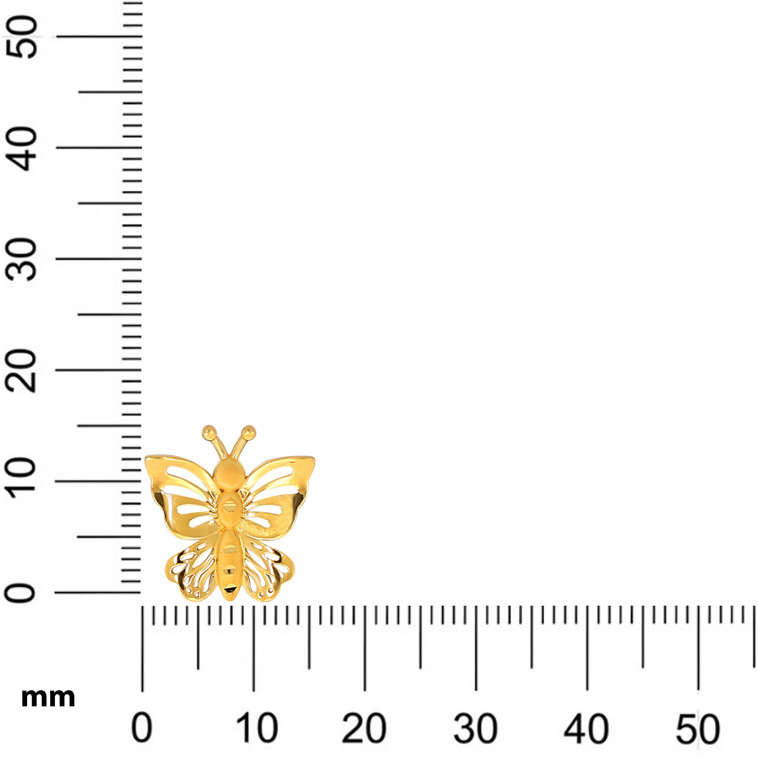 Minimal Mariposa Gold Studs - Senco Gold and Diamonds