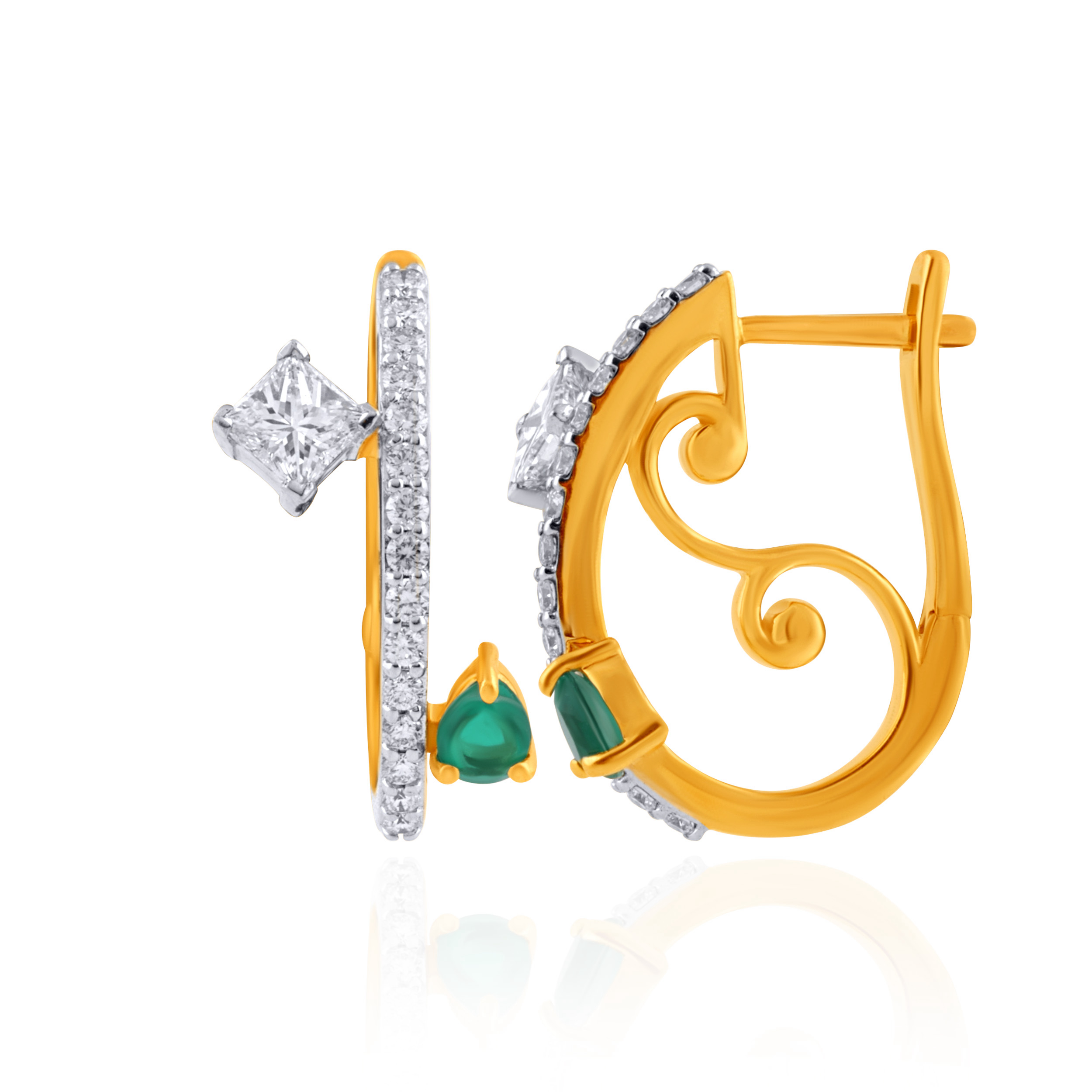 Vivid Gleam Diamond Hoop Earrings - Senco Gold and Diamonds