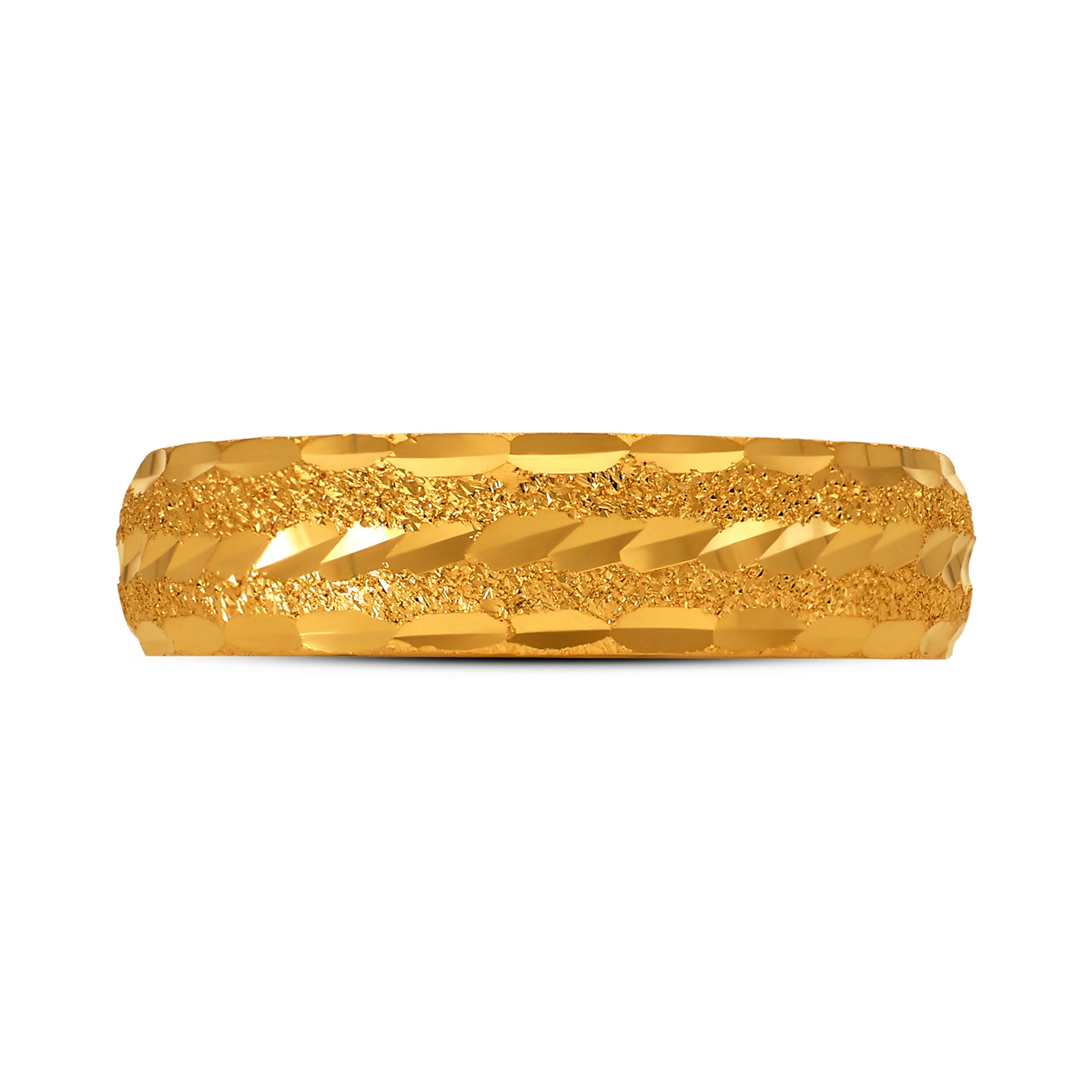 Twin Textured Men's Gold Band - Senco Gold and Diamonds