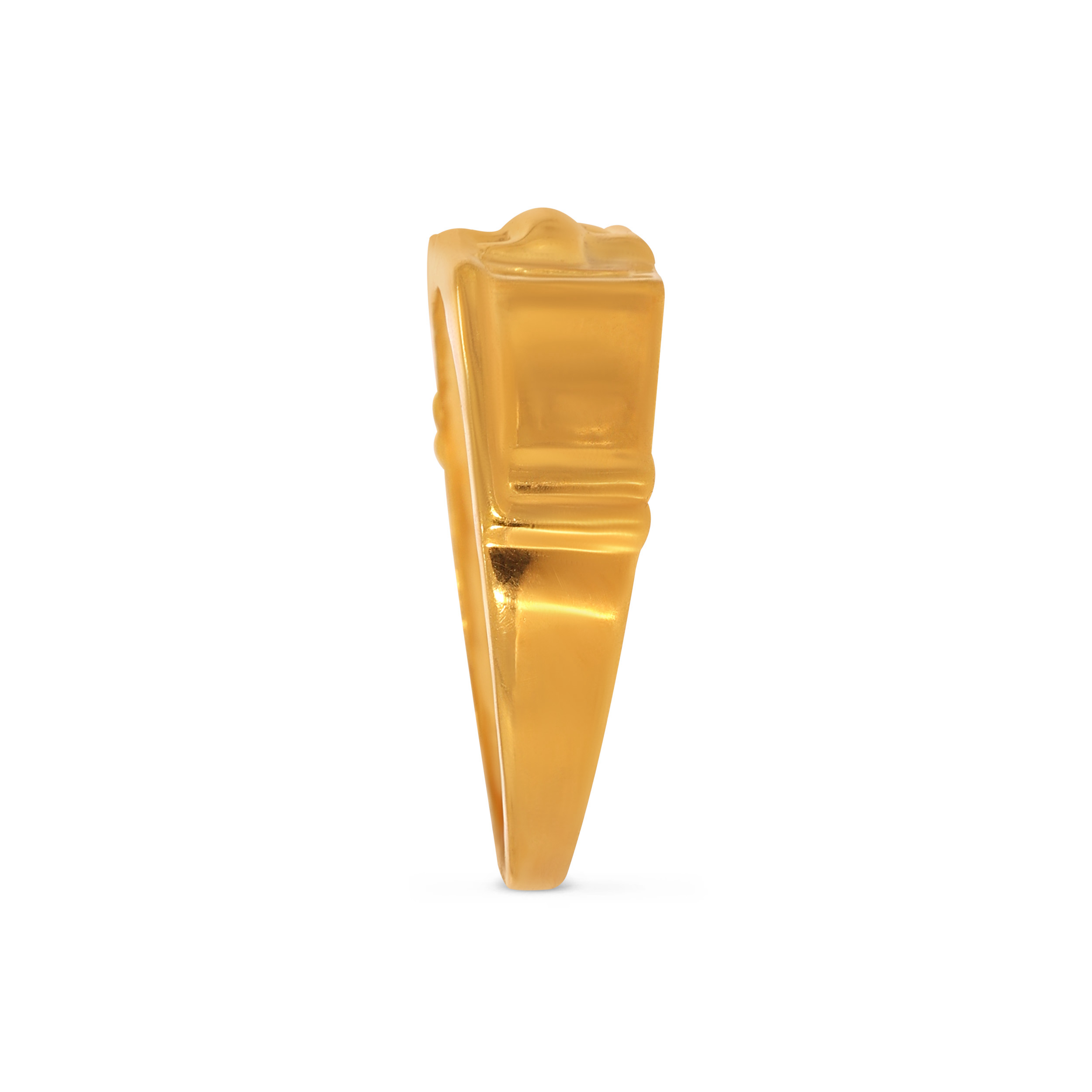 Modern-Style Intricate Men's Gold Ring - Senco Gold and Diamonds