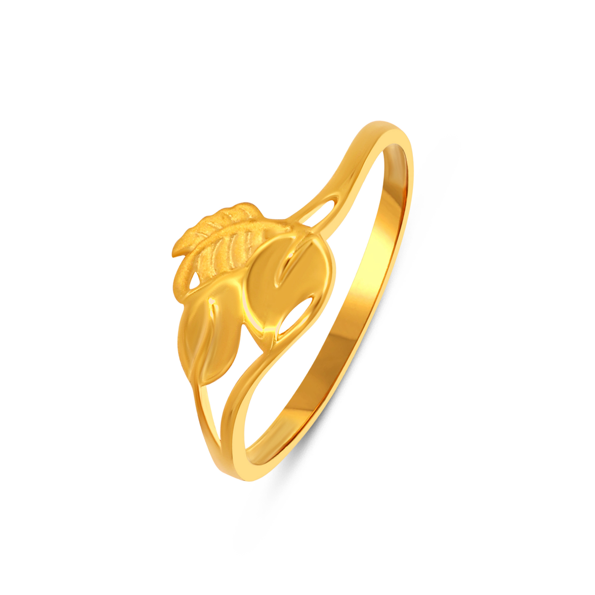 Serene Leaf Gold Ring - Senco Gold and Diamonds