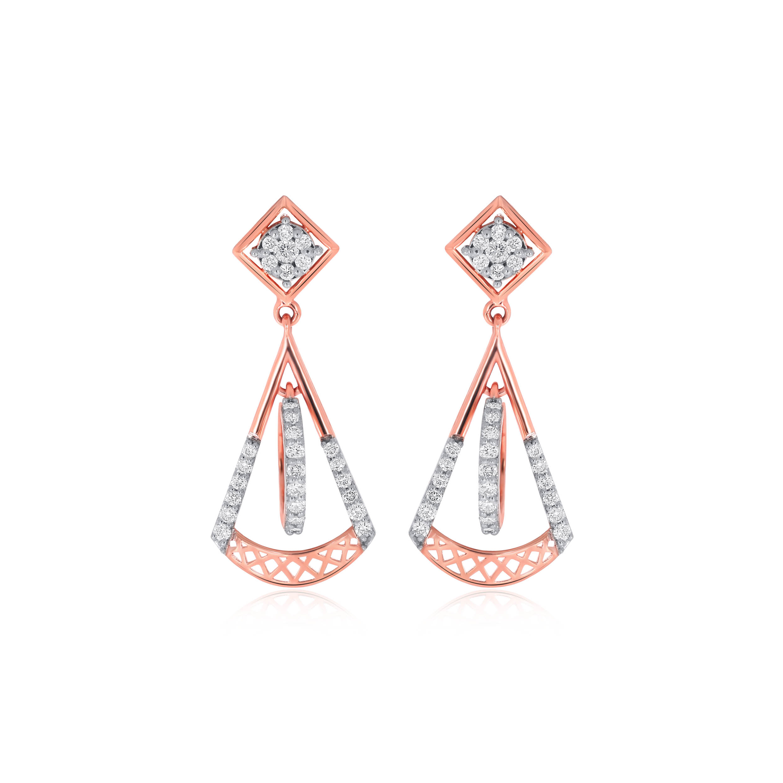 Dangling Tie Diamond Drop Earrings - Senco Gold and Diamonds