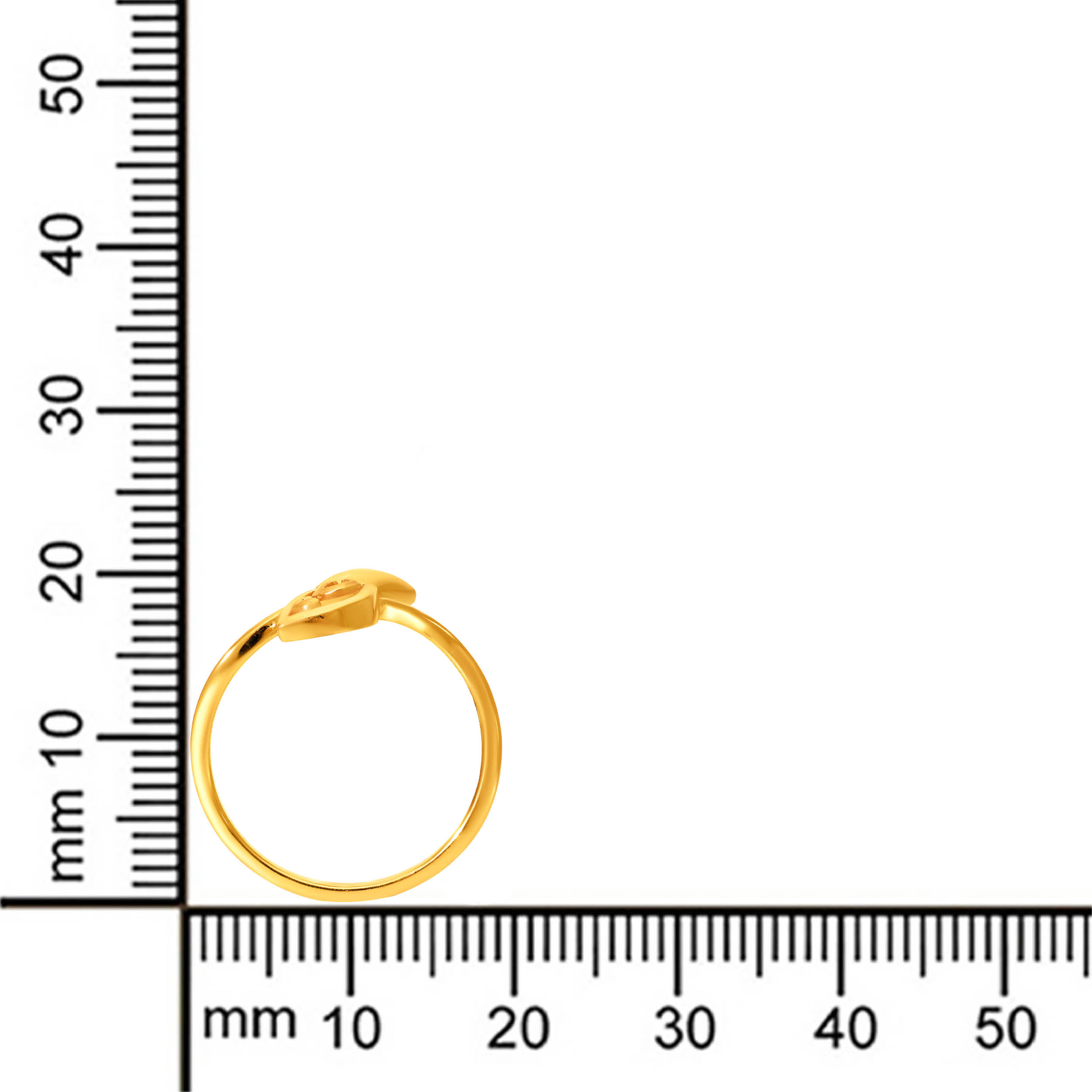 Elegant Curved Petal Gold Ring - Senco Gold and Diamonds