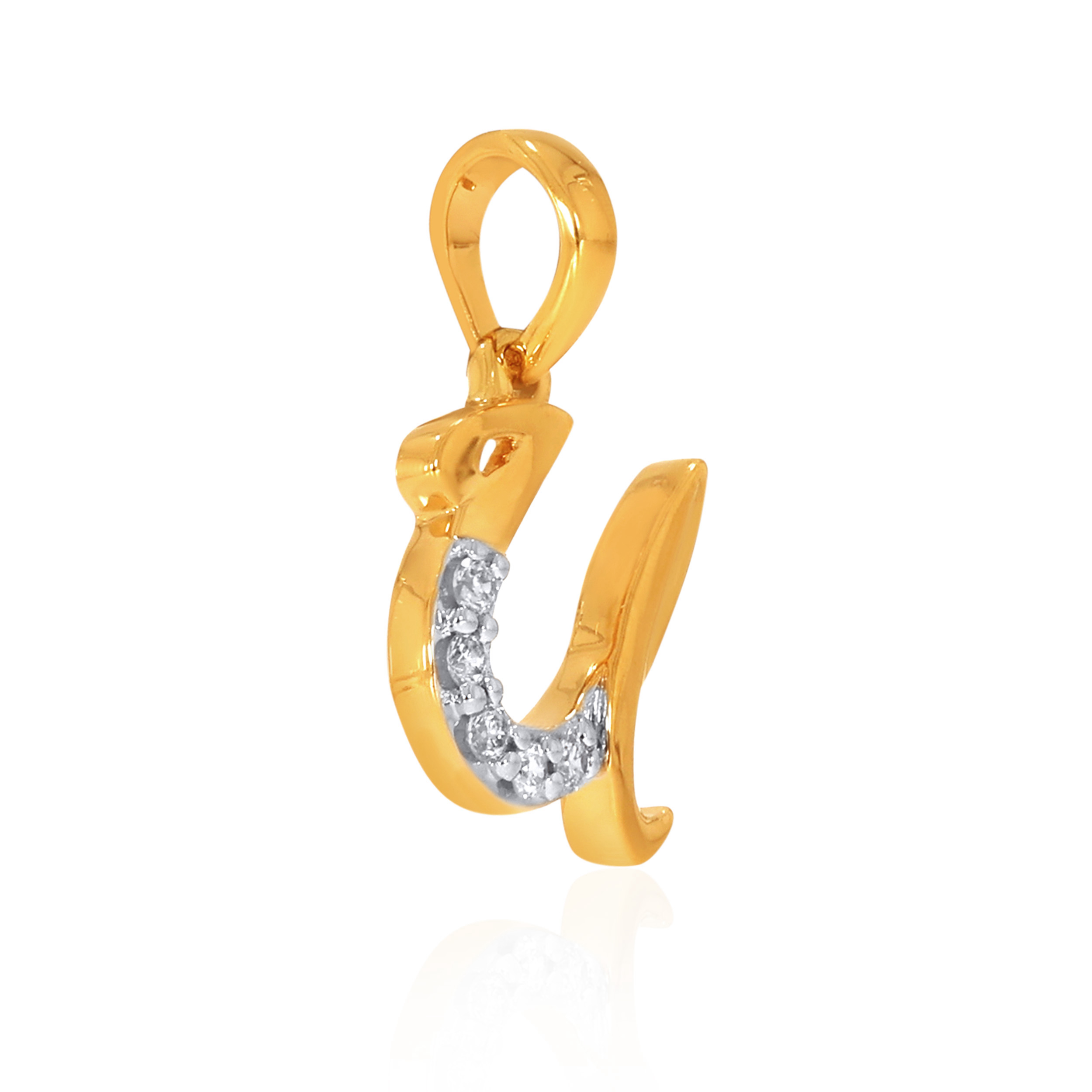 U-Shaped Individuality Diamond Pendant - Senco Gold and Diamonds