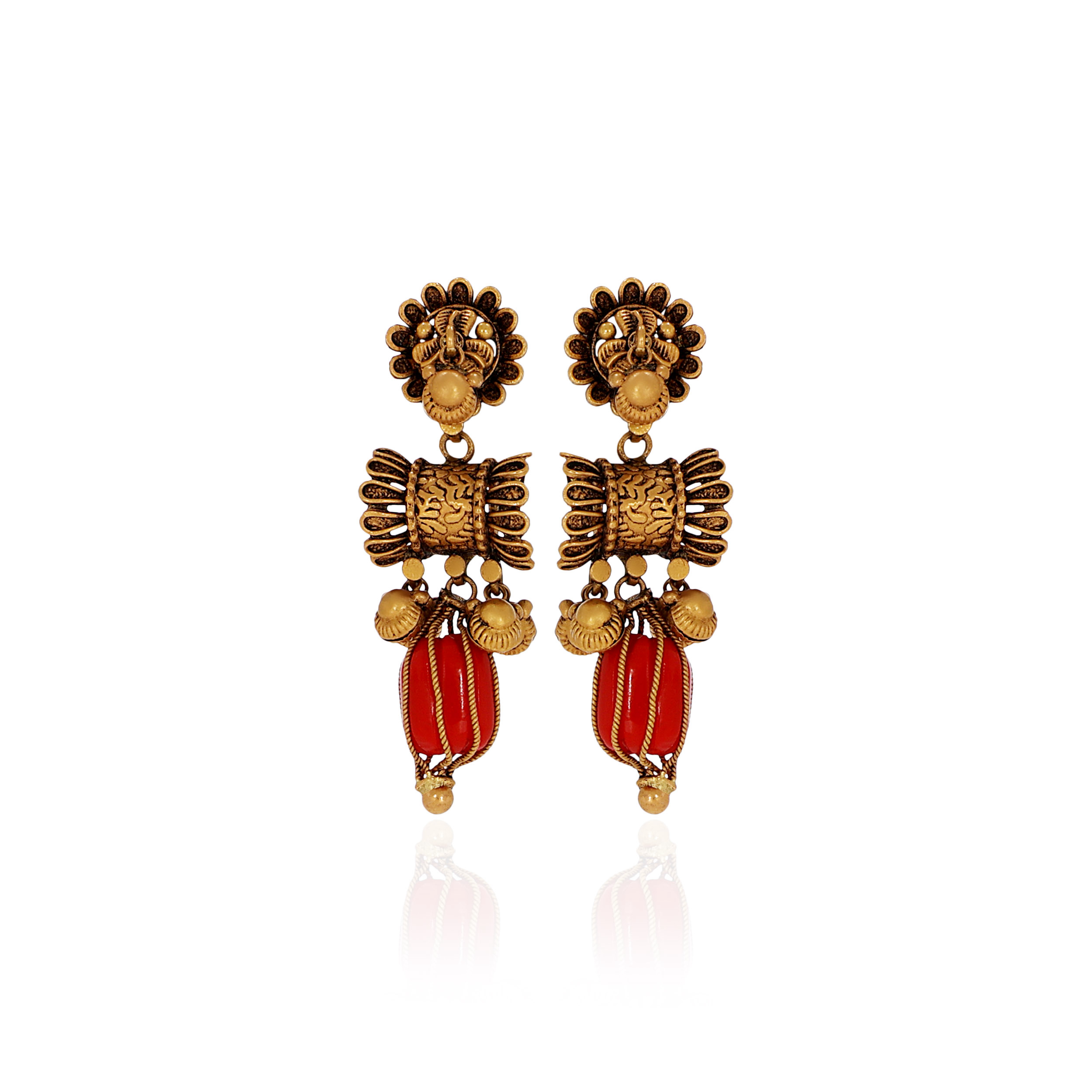 22K Yellow Gold Earrings-GPGN-D000788450 - Senco Gold and Diamonds