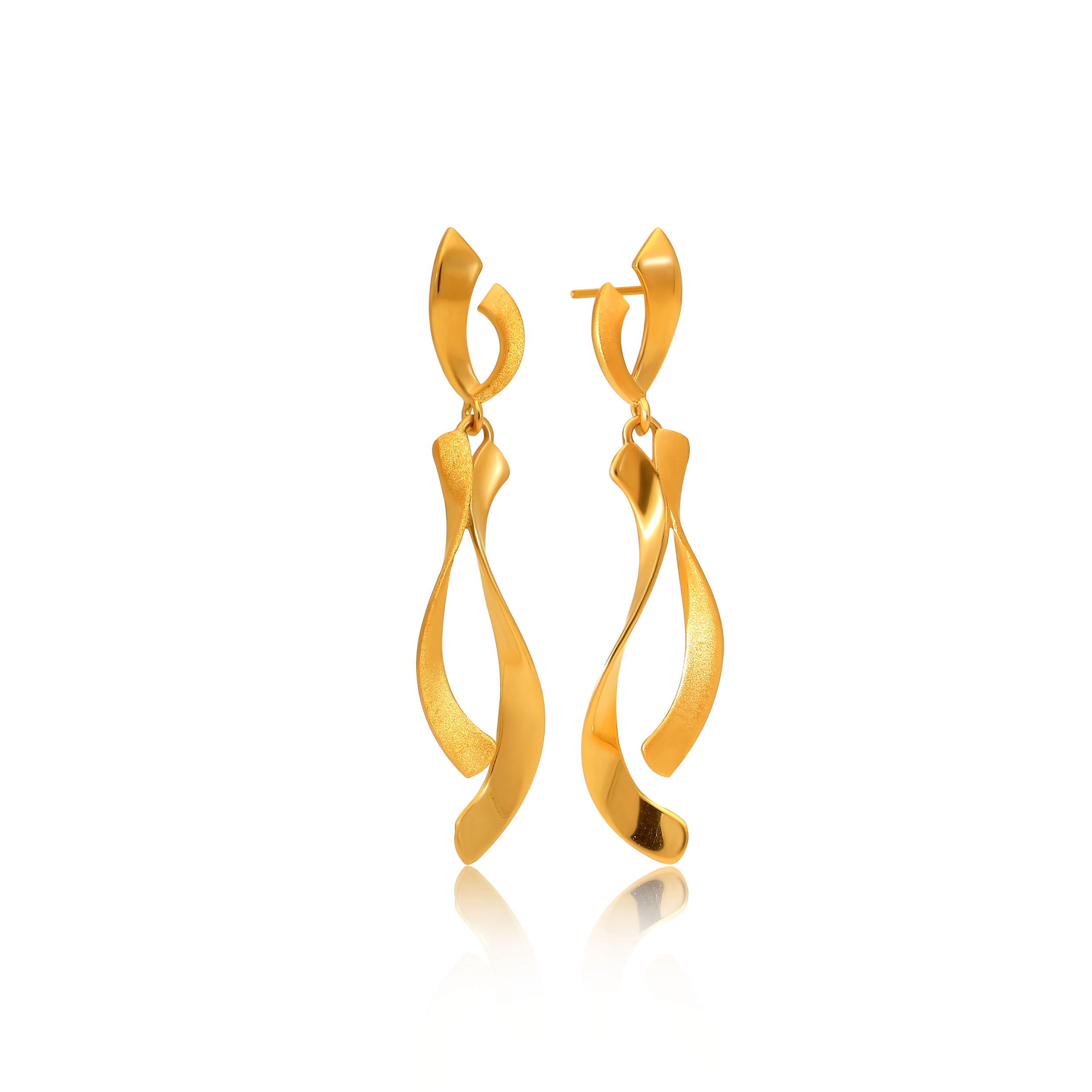 Cascade Drop Gold Earrings - Senco Gold and Diamonds