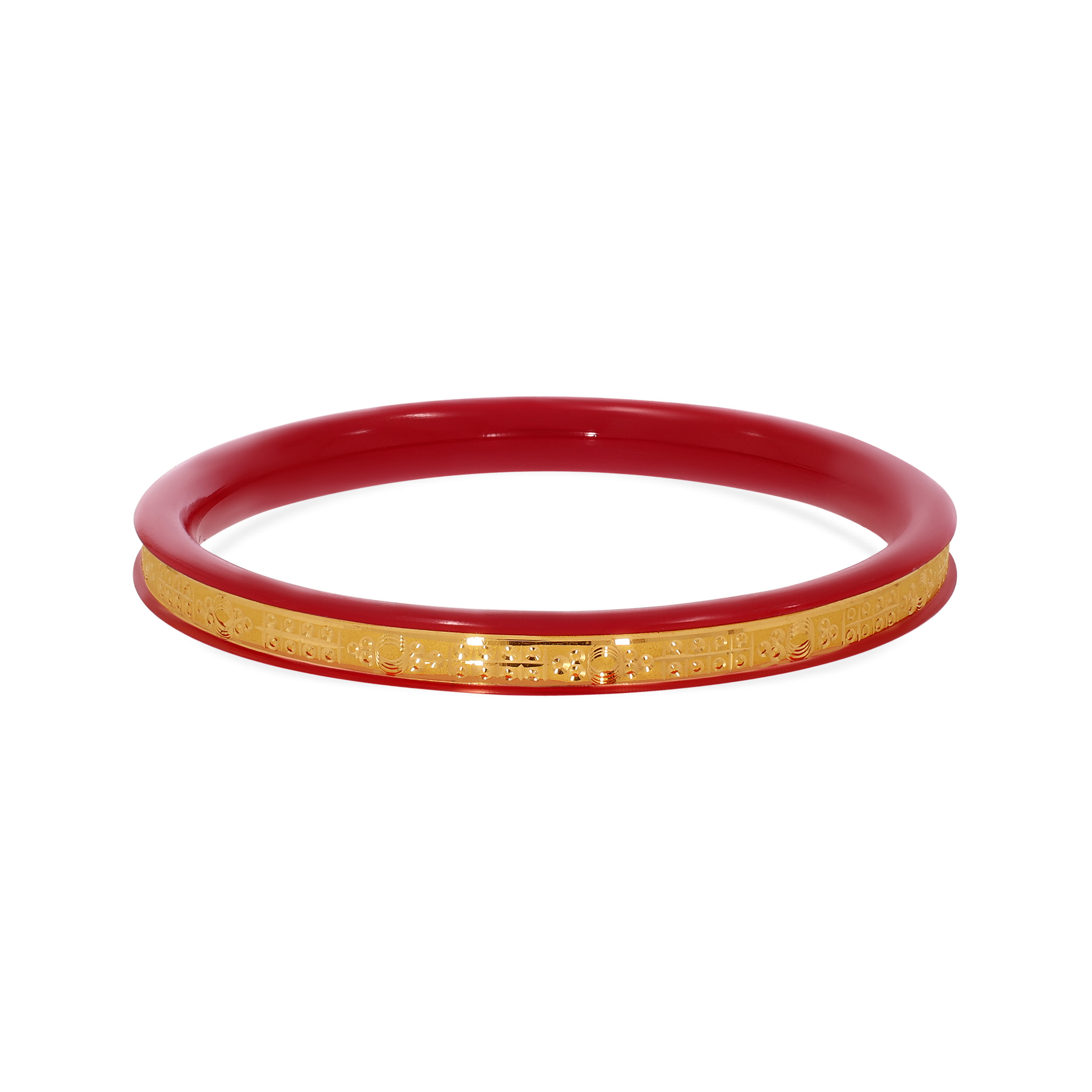 Harmonious Marital Heritage Channel Gold Pola Bangle_old - Senco Gold and Diamonds