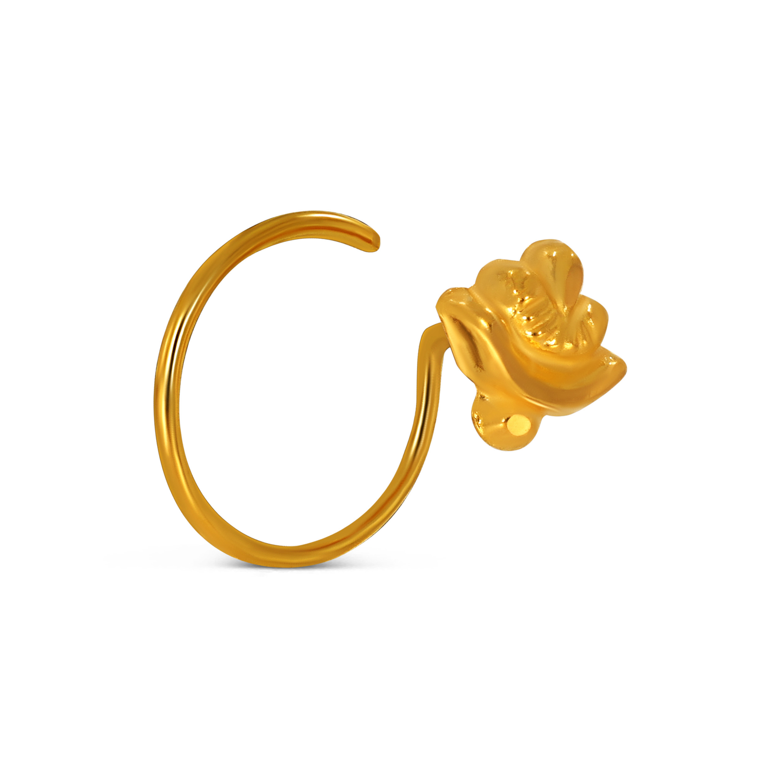 Sculpted Petal Gold Nosepin - Senco Gold and Diamonds