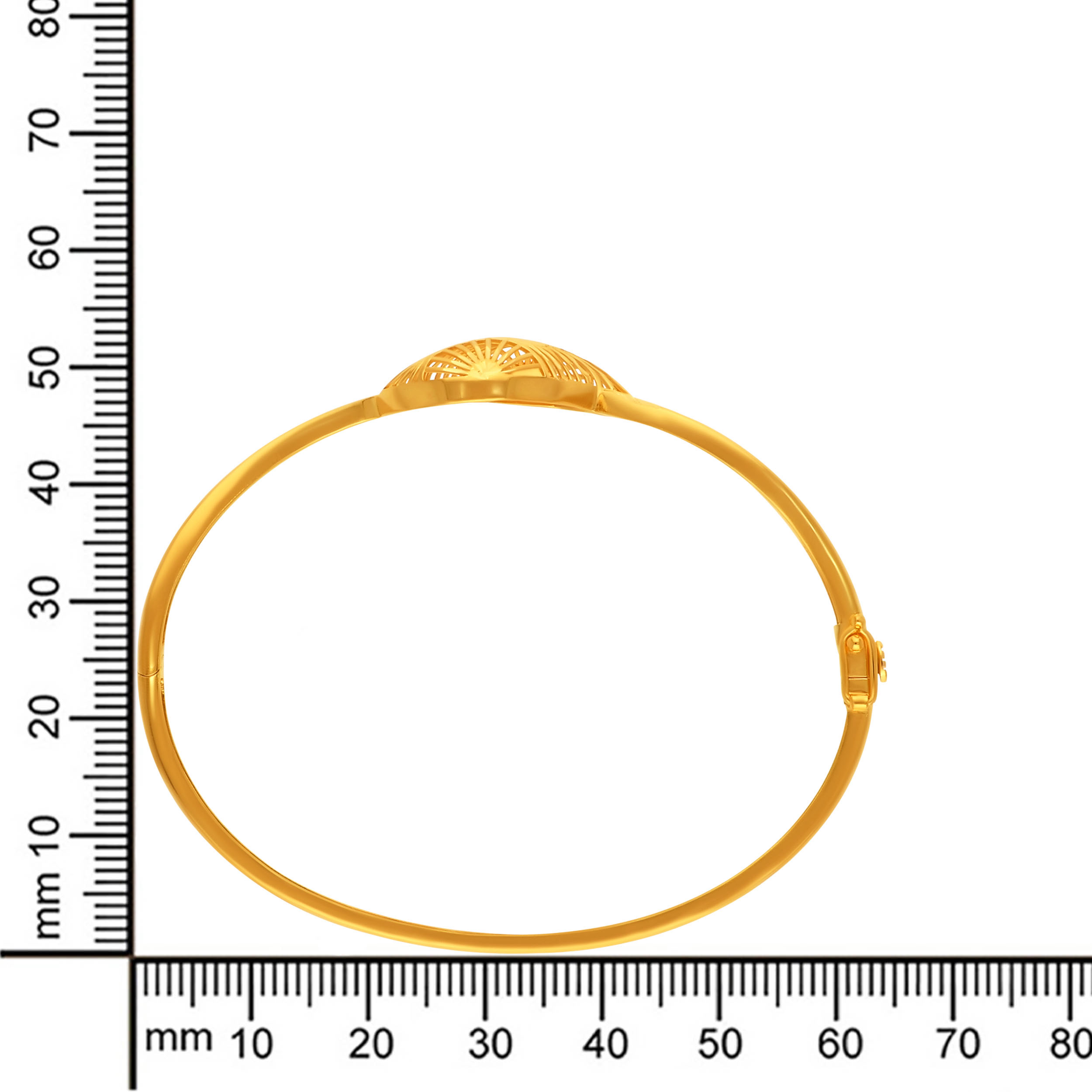 WaveWhirl Gold Chur Bangle - Senco Gold and Diamonds