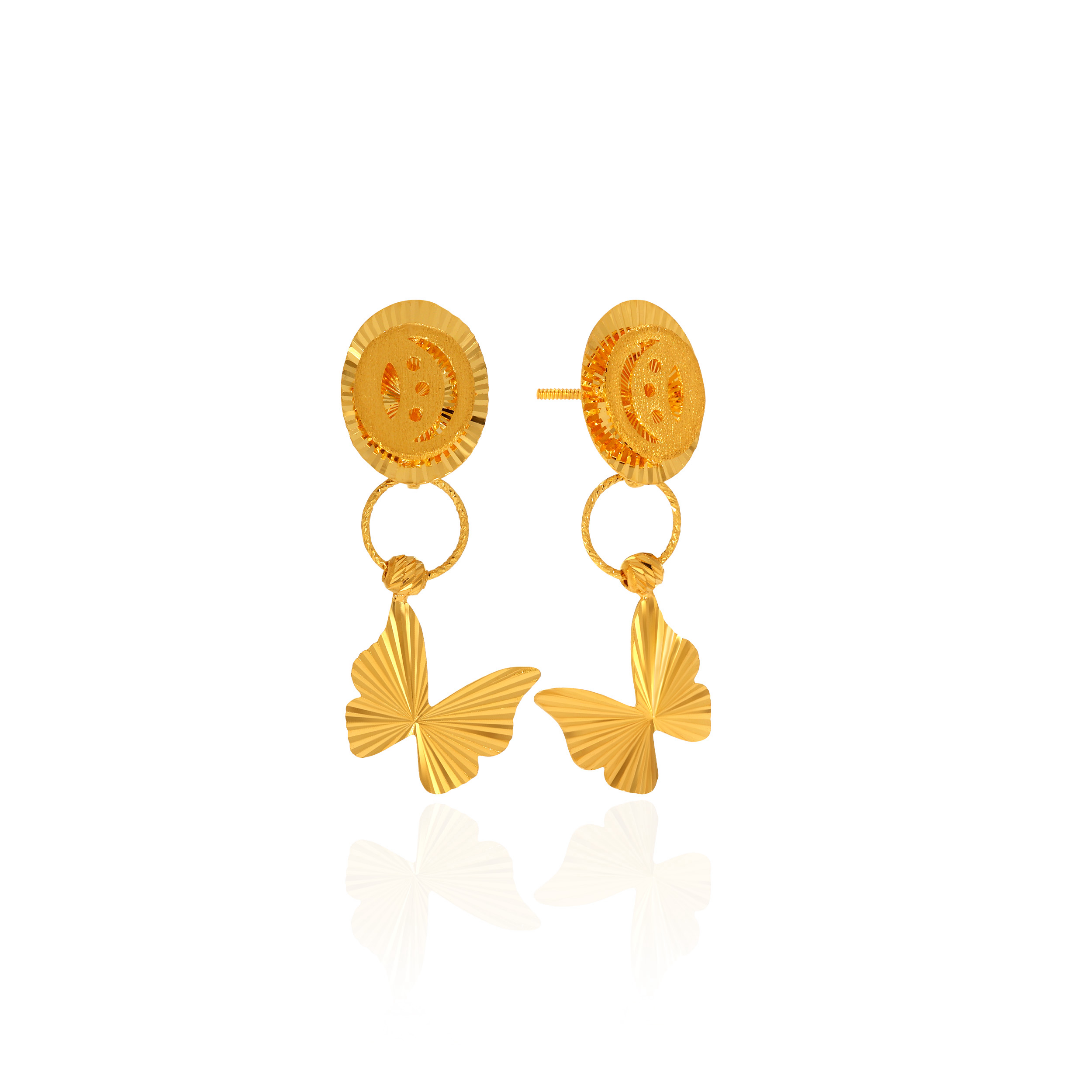 22K Yellow Gold Gold Drop Earrings-GP-D000632059 - Senco Gold and Diamonds
