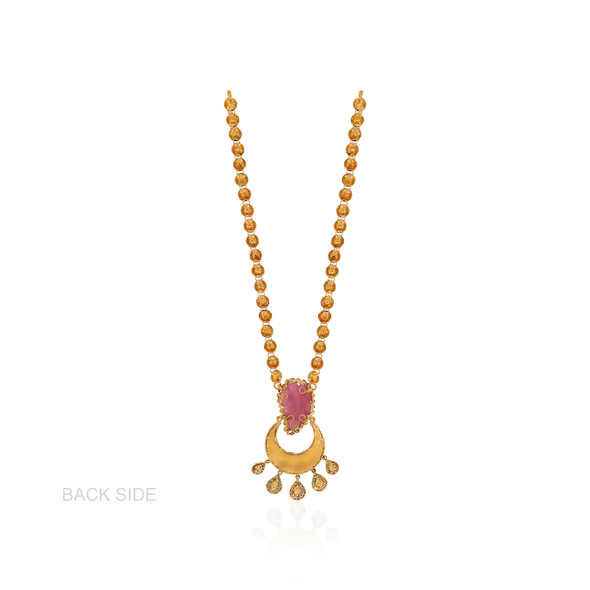 22K Yellow Gold Kundan Necklace-GN-D000788438 - Senco Gold and Diamonds