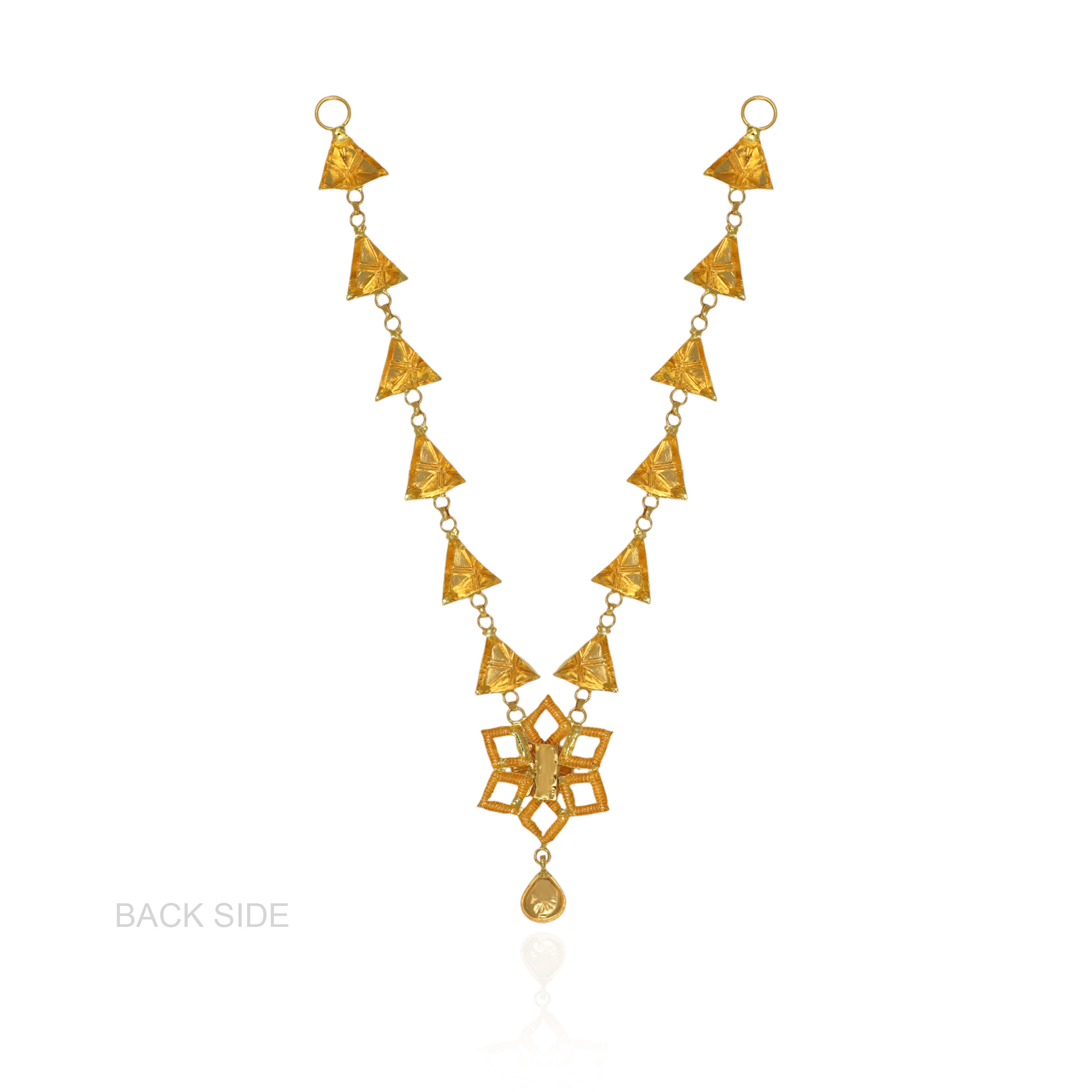 Classic Triad & Star Ethnic Gold Necklace - Senco Gold and Diamonds