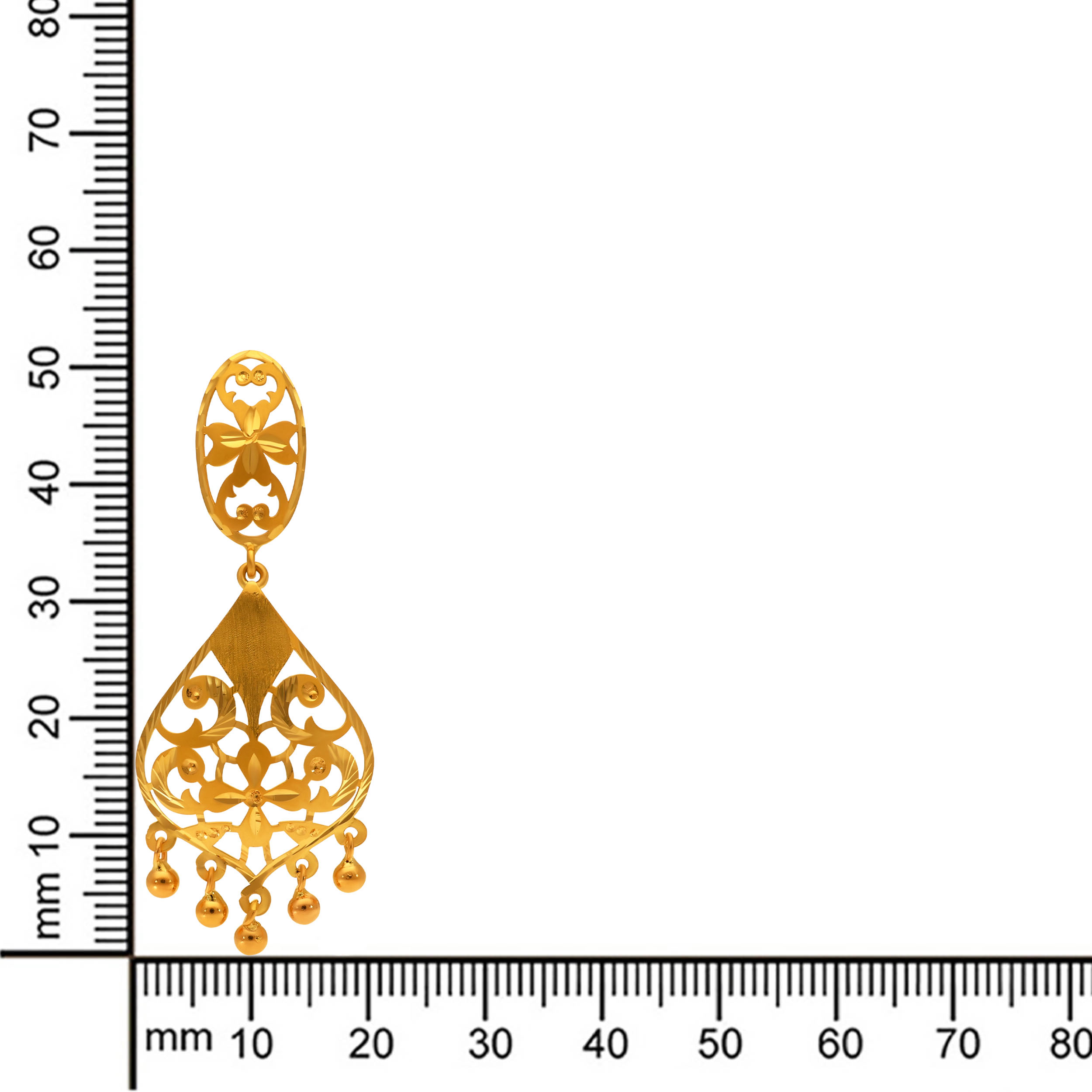 Intrica Filigree Gold Earrings - Senco Gold and Diamonds