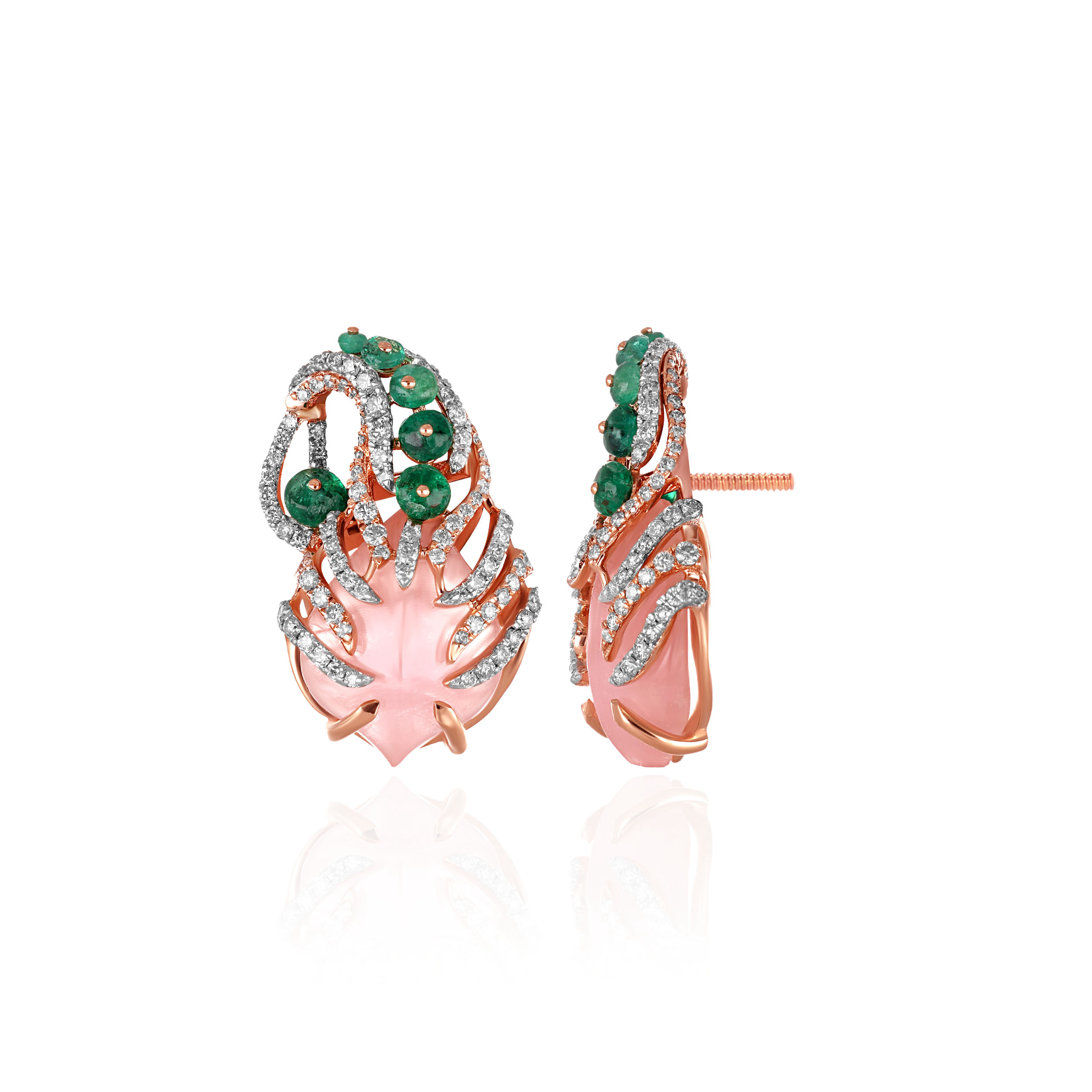 Sparkling Vine Diamond Earrings - Senco Gold and Diamonds
