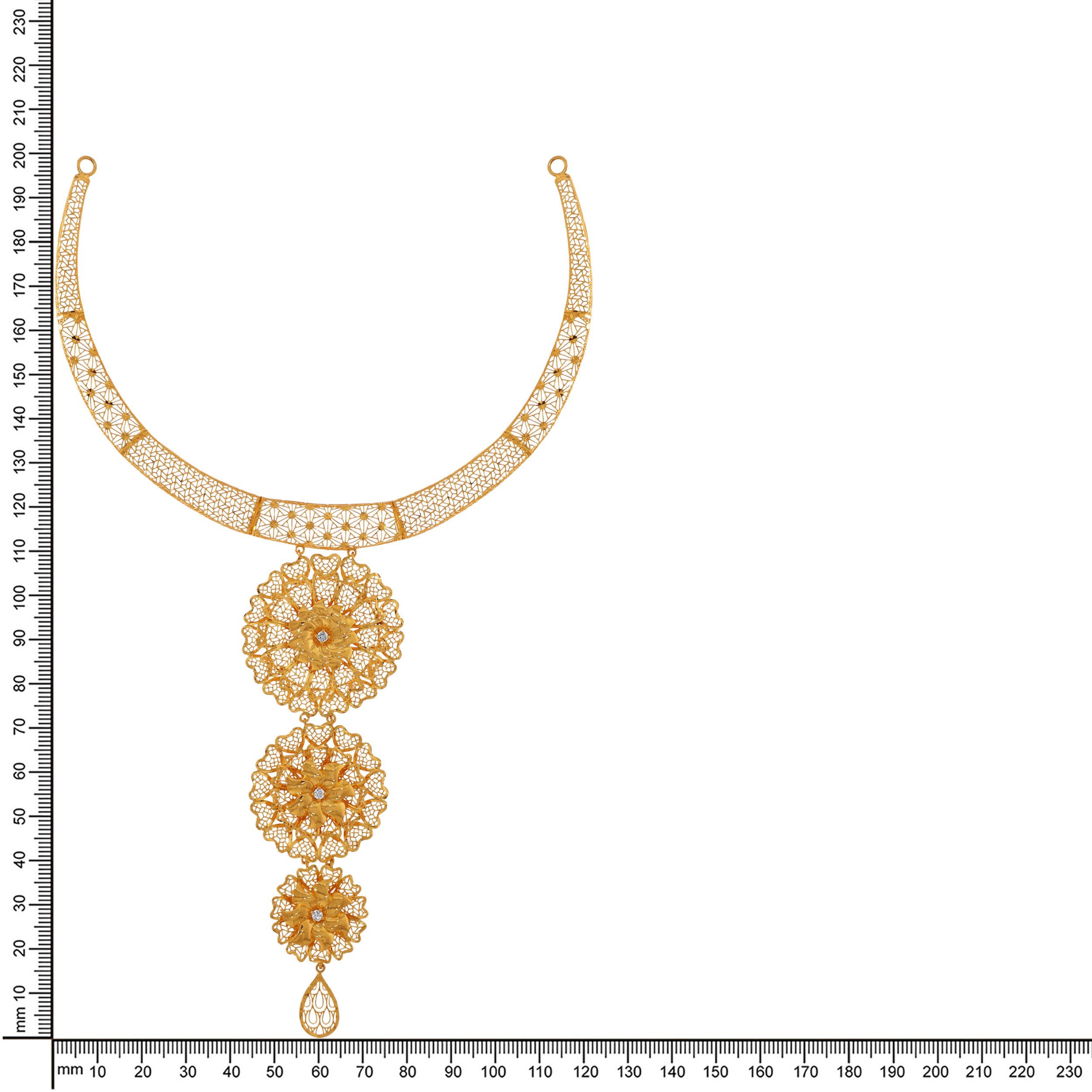 Radiant Cascade Epic Gold Necklace - Senco Gold and Diamonds