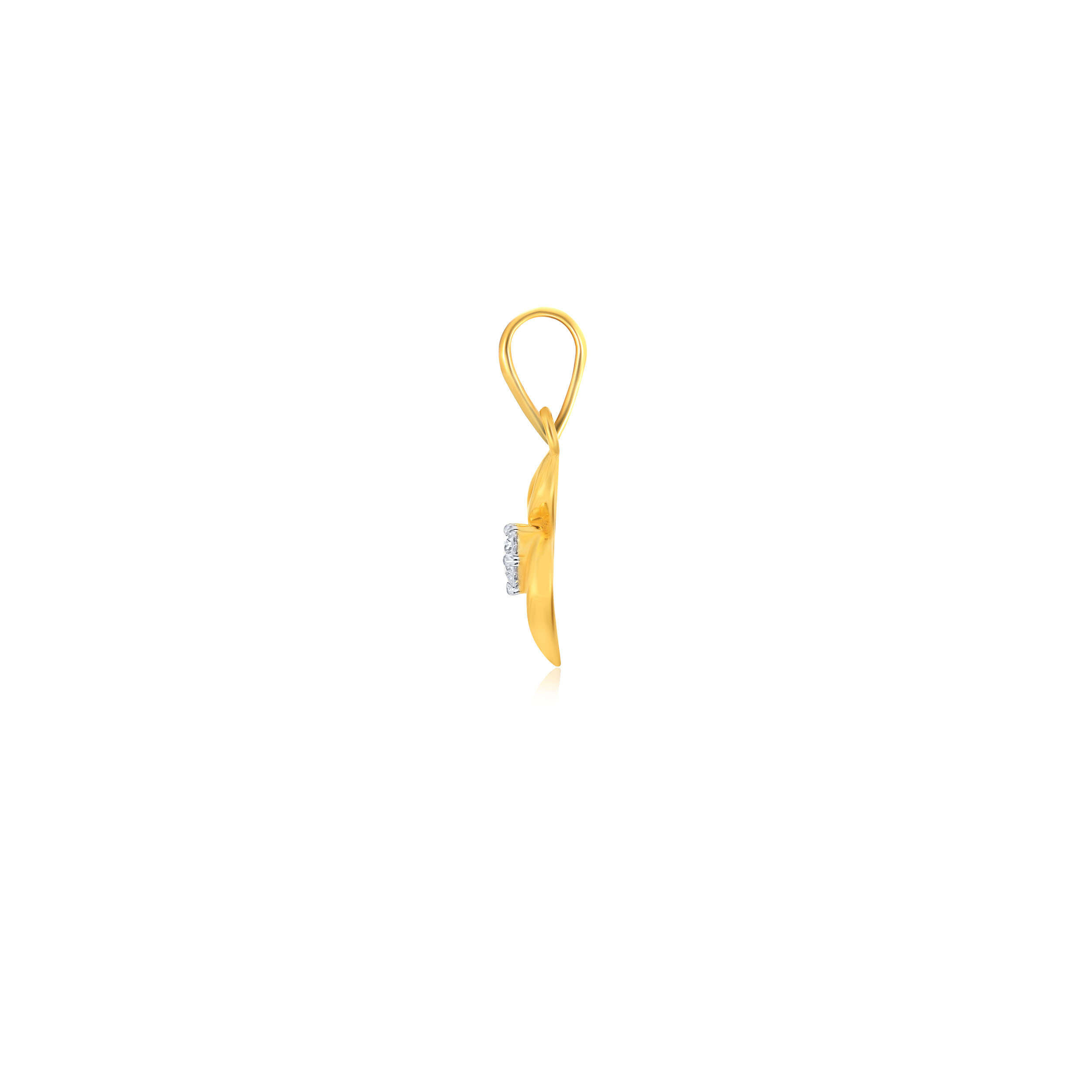 Artsy Swirl Solitaire Pendant - Senco Gold and Diamonds