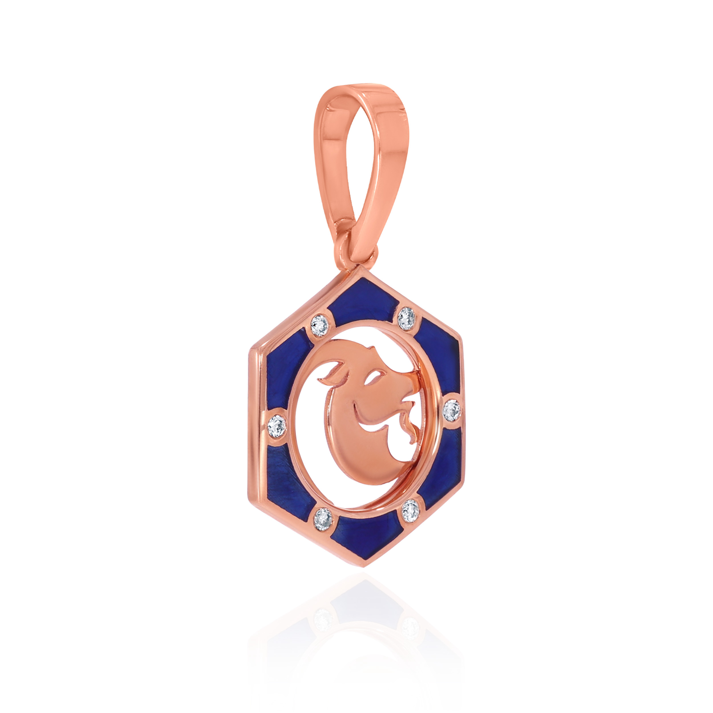 Capricorn Astral Crest Diamond Pendant - Senco Gold and Diamonds