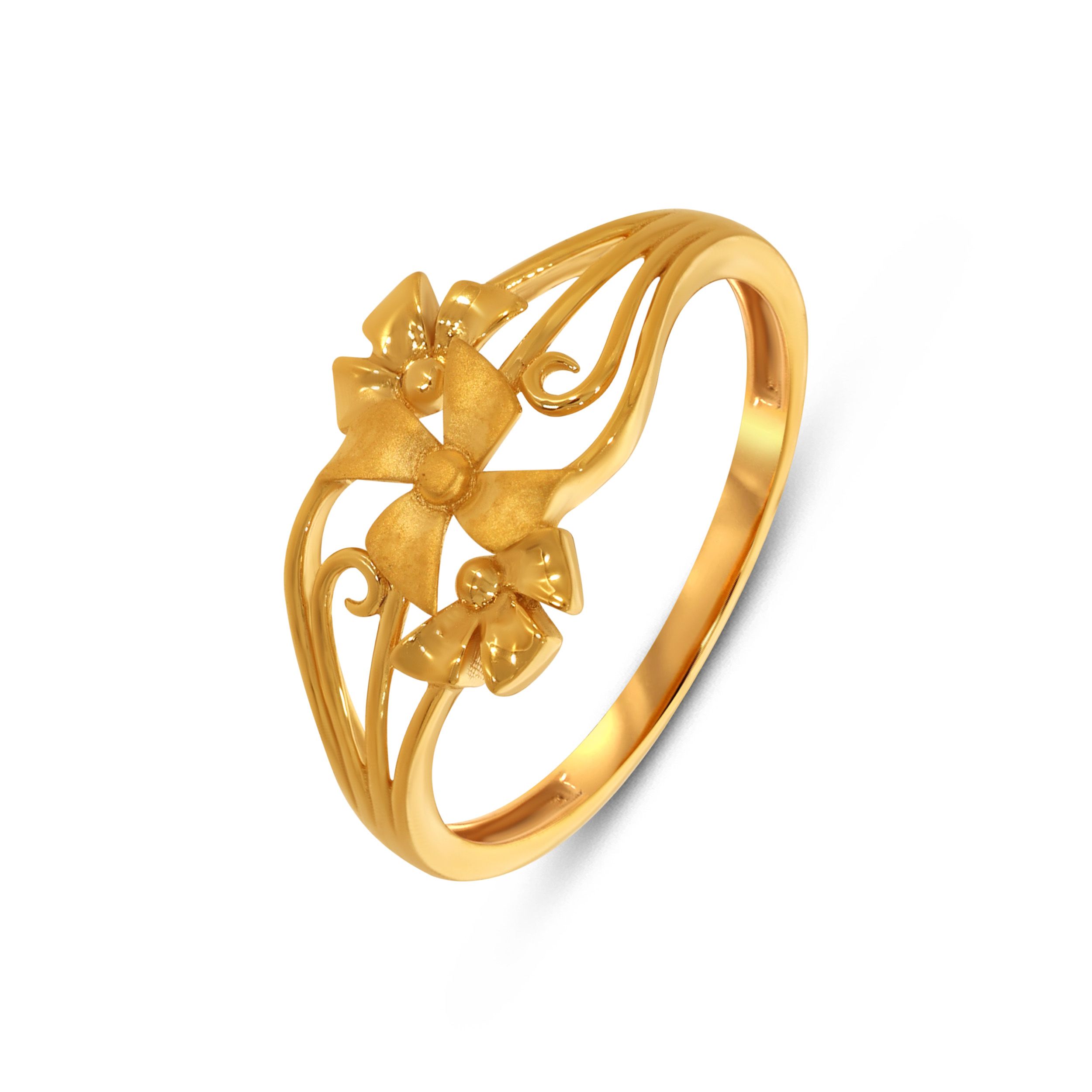 Floral Whirl Gold Ring