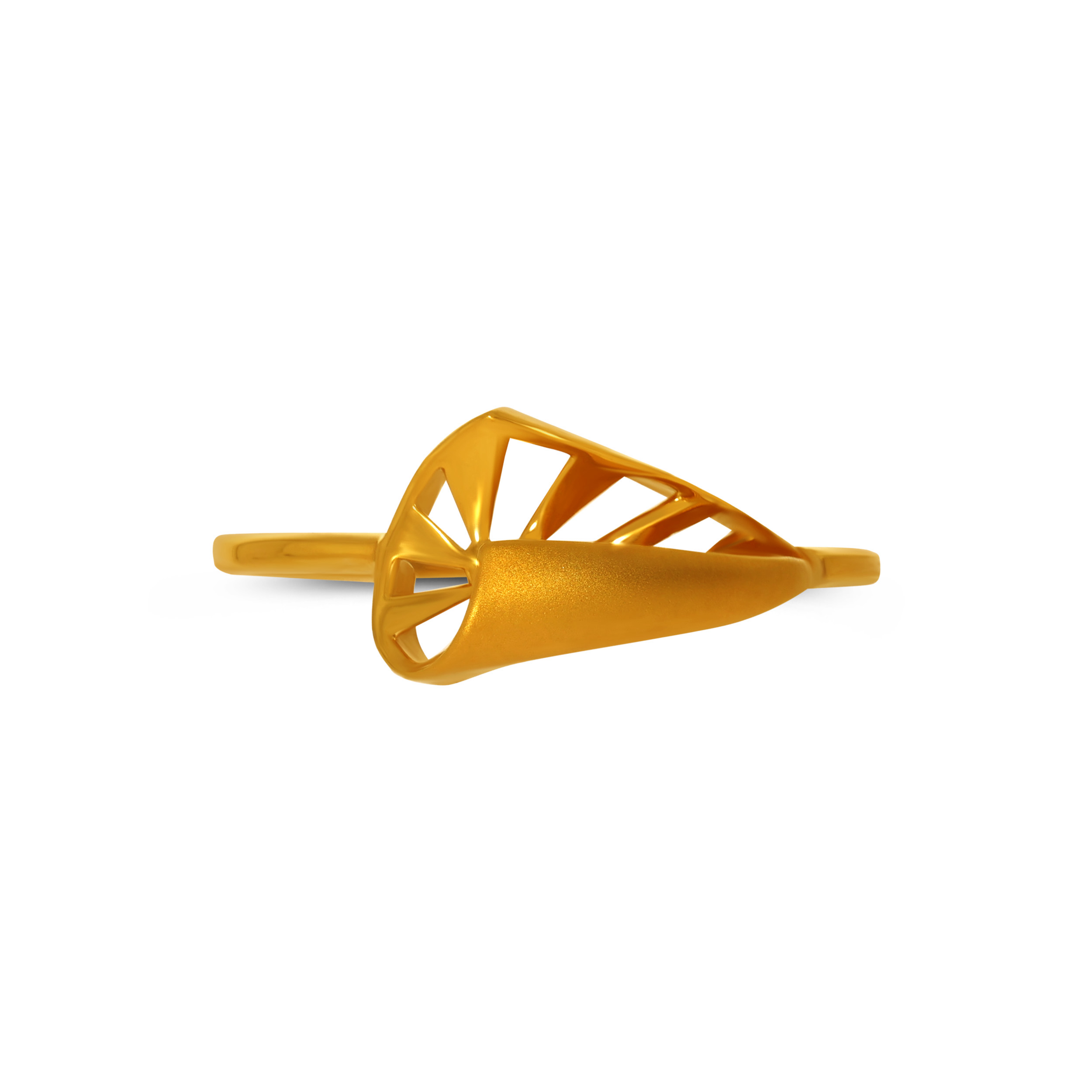 Radiant Petal Sweep Gold Ring - Senco Gold and Diamonds