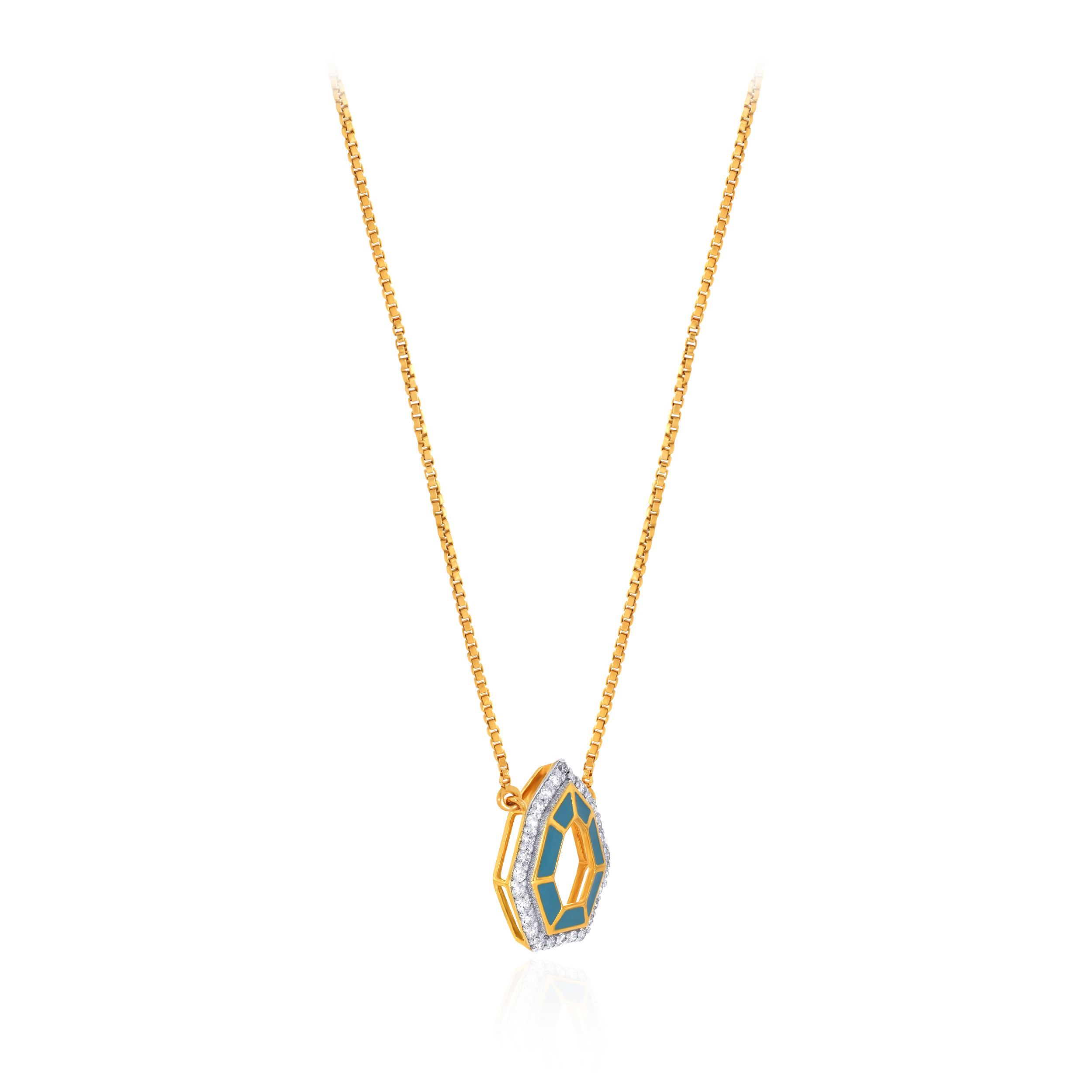Azure Radiance Diamond Chain Pendant - Senco Gold and Diamonds