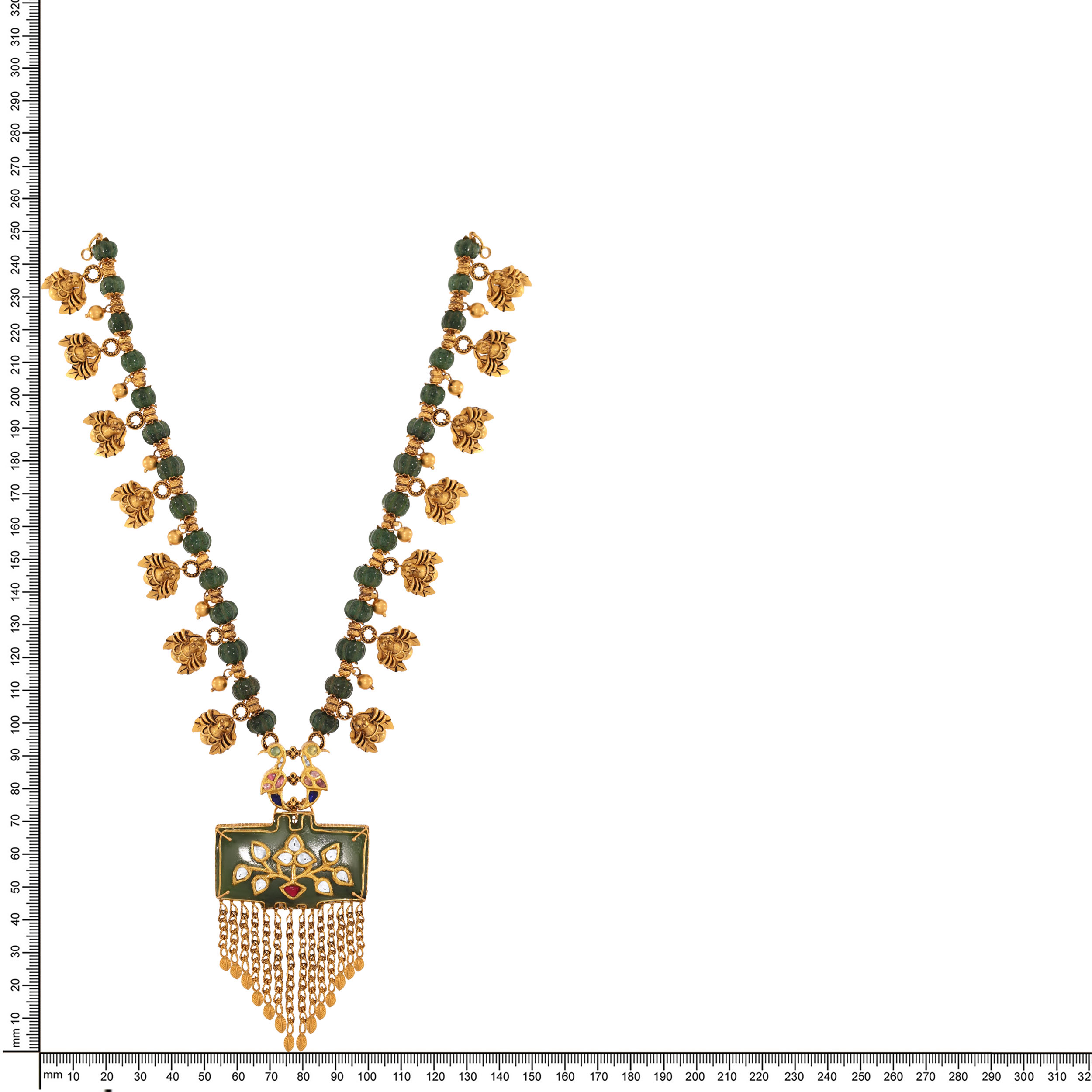 22K Yellow Gold Kundan Necklace-GN-D000788419 - Senco Gold and Diamonds